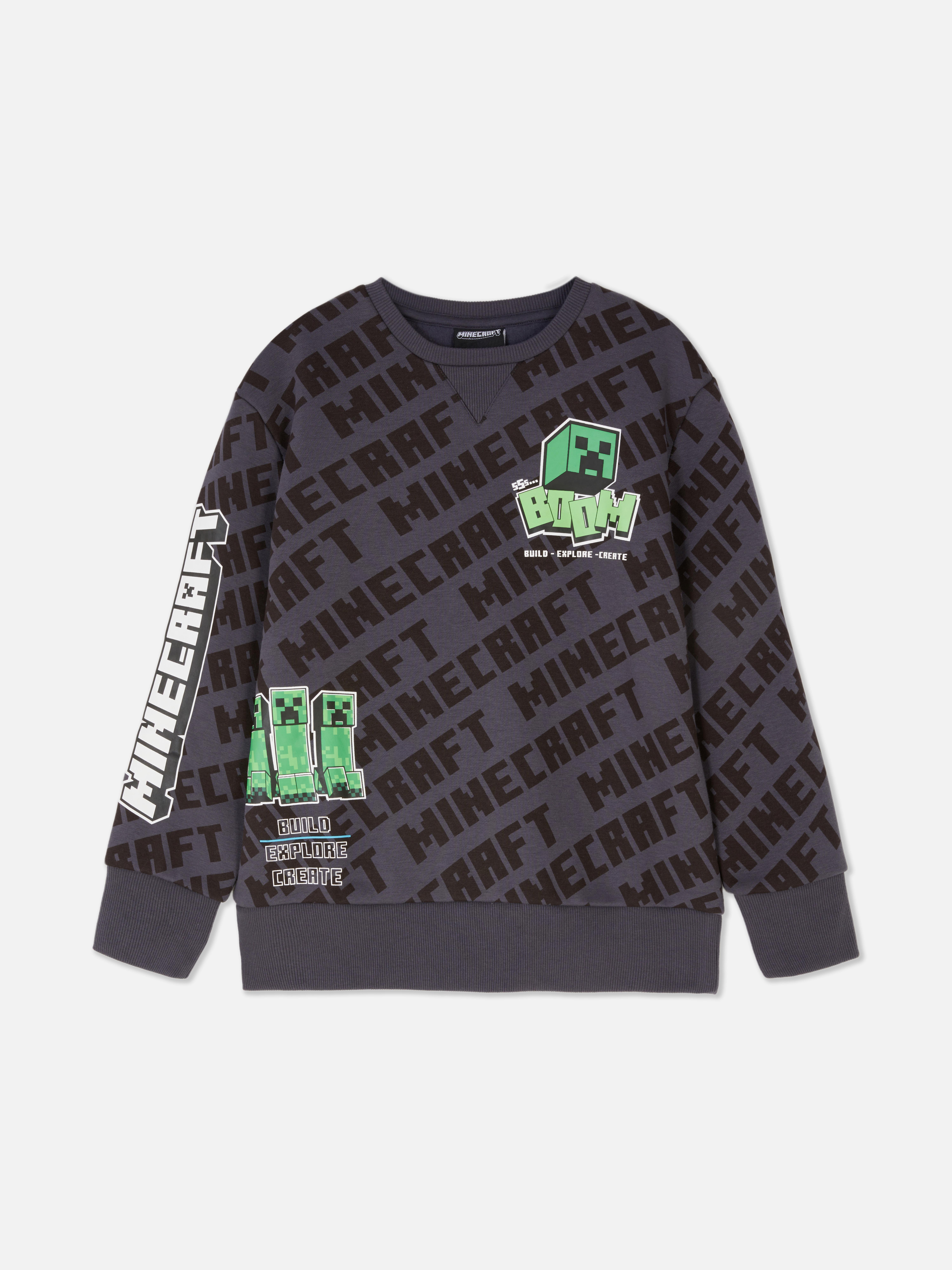 Minecraft Creeper Print Sweatshirt