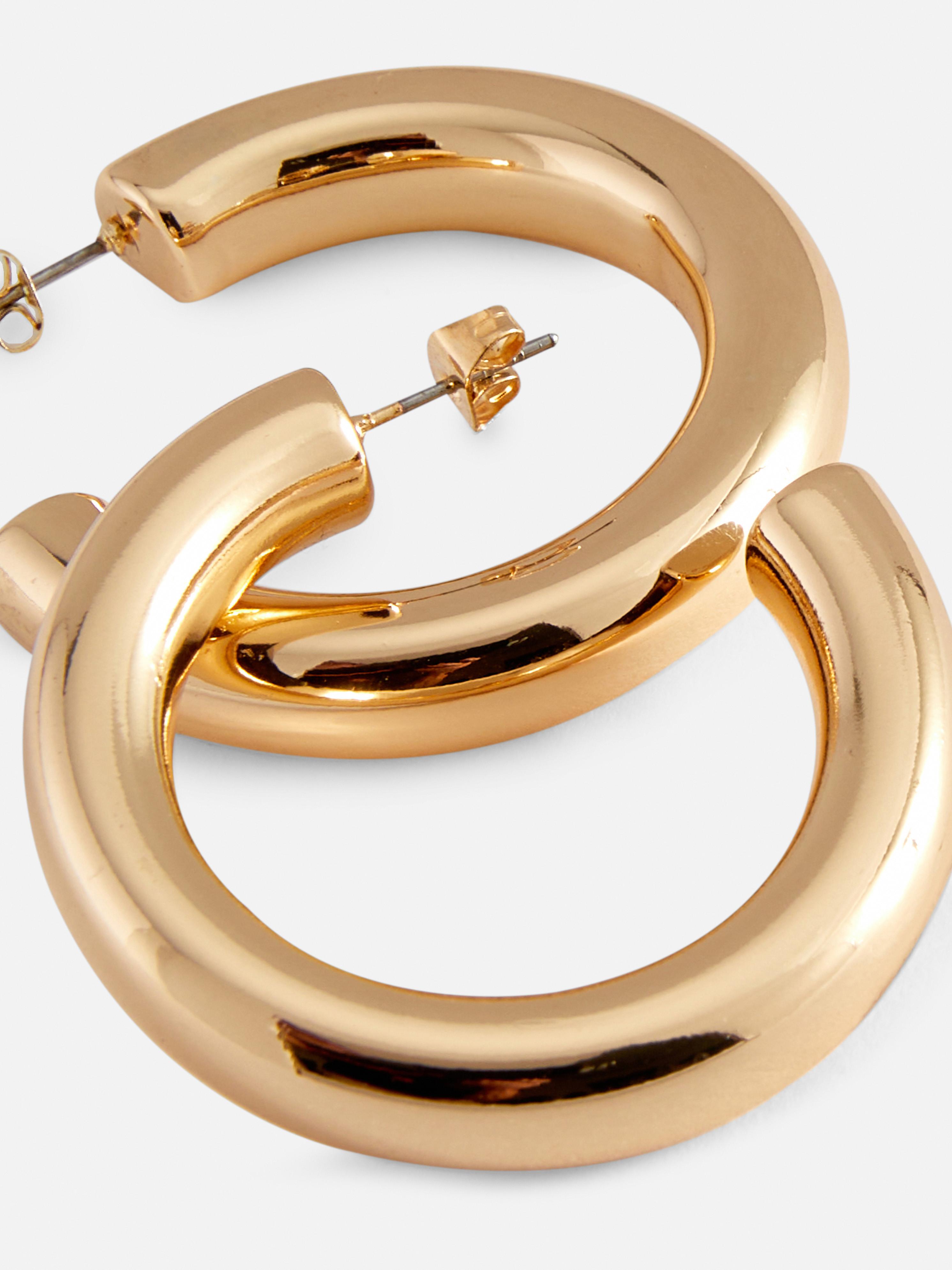 Women's The Edit Chunky Hoop Earrings - Yellow | Primark