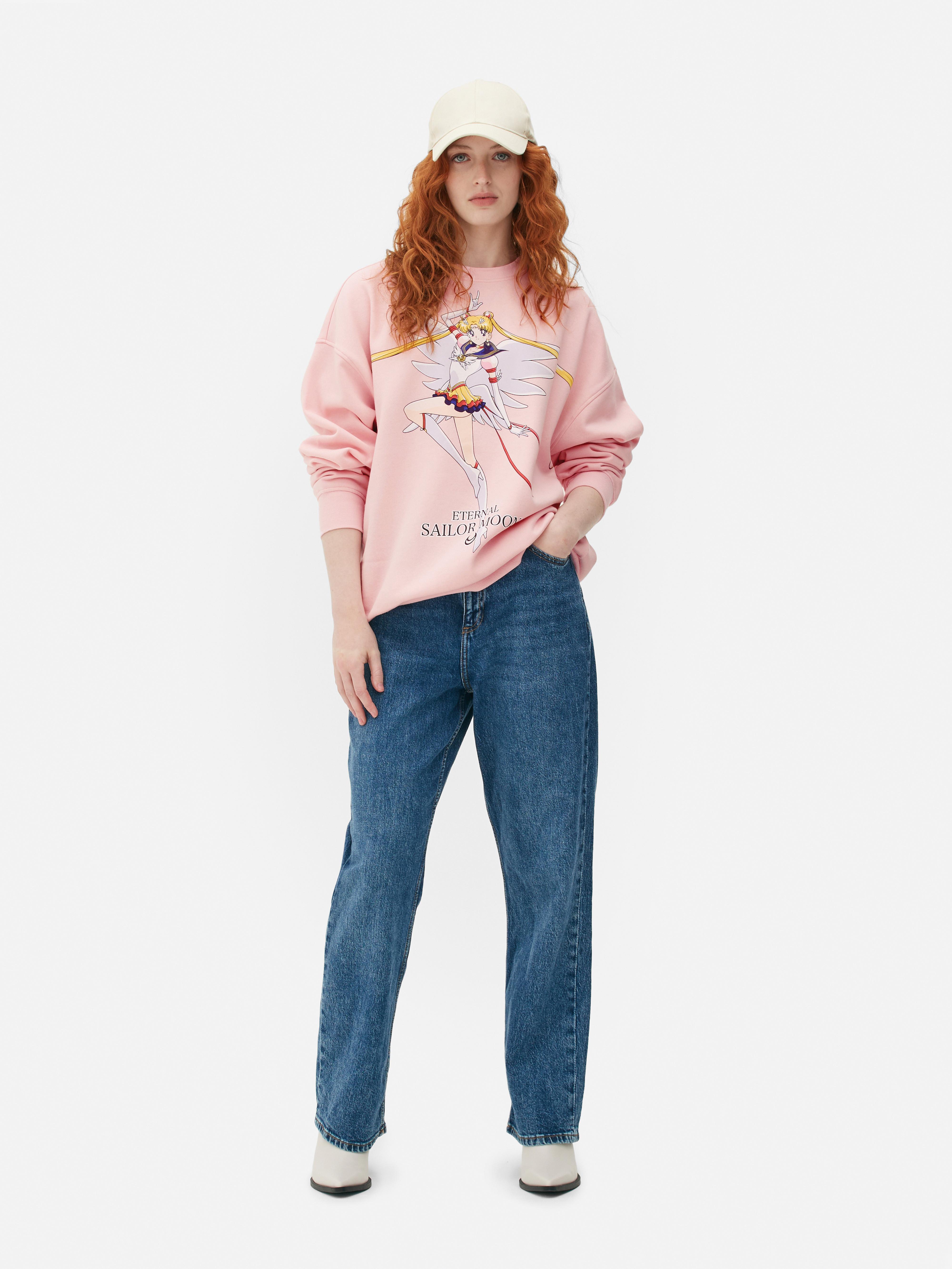 ASOS DESIGN co-ord oversized sweatshirt with Pokemon print in pink