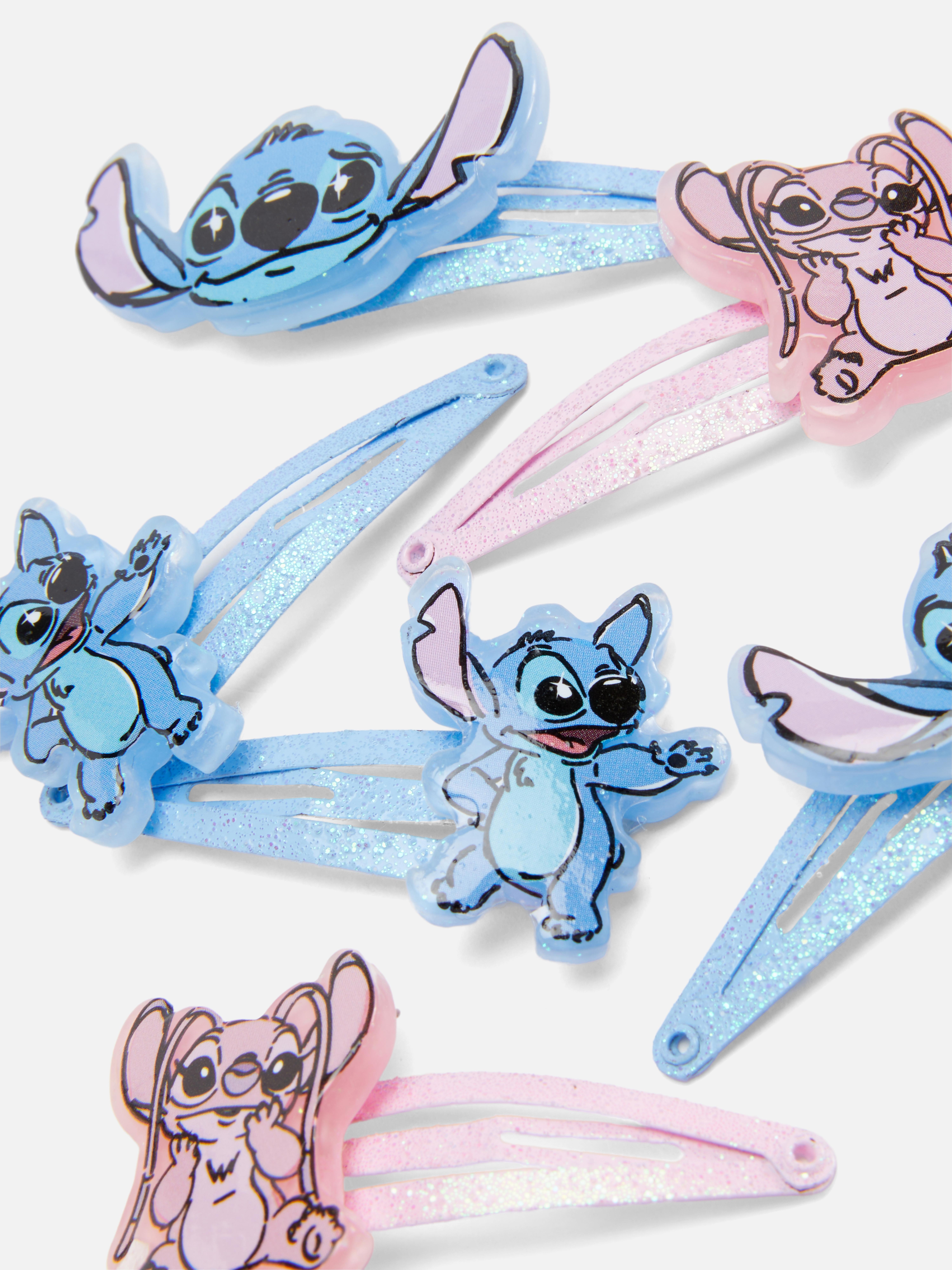 Lot de 6 barrettes Disney Stitch & Angel