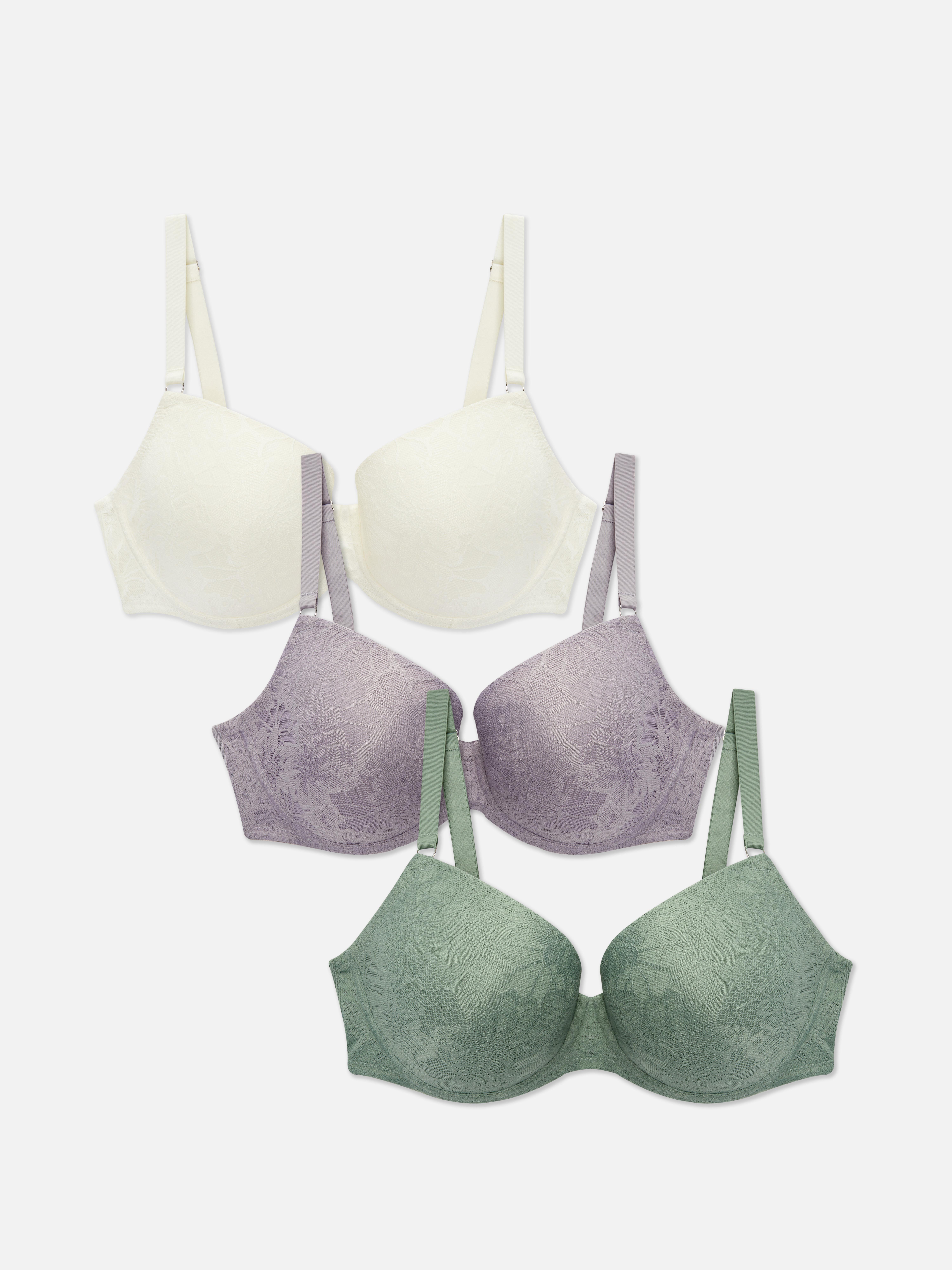 3-Pack D-G All-Over Lace T-Shirt Bras
