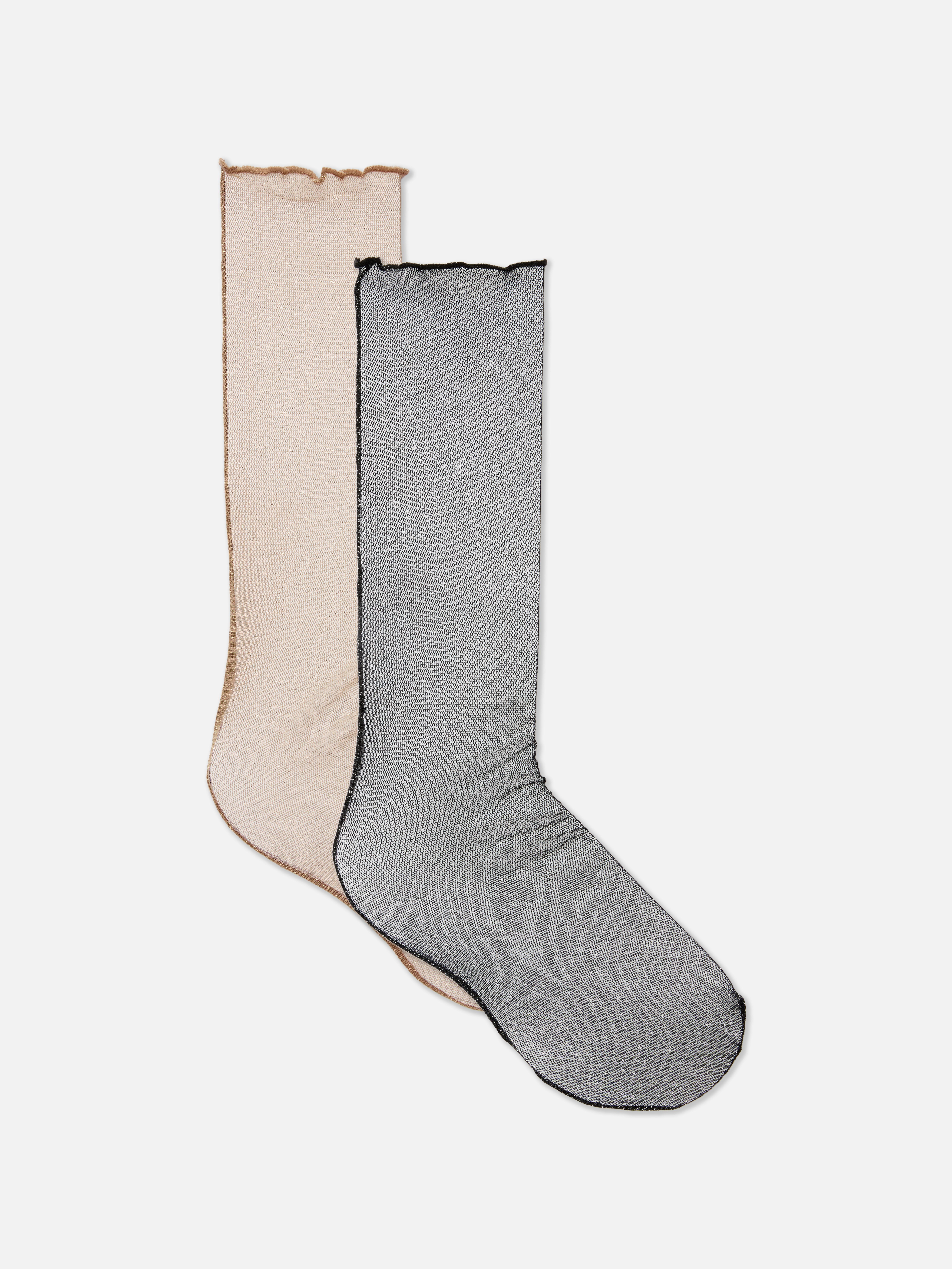 Socken mit Metallic-Garn
