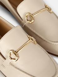 Women s Ivory Faux Leather Snaffle Loafers Primark