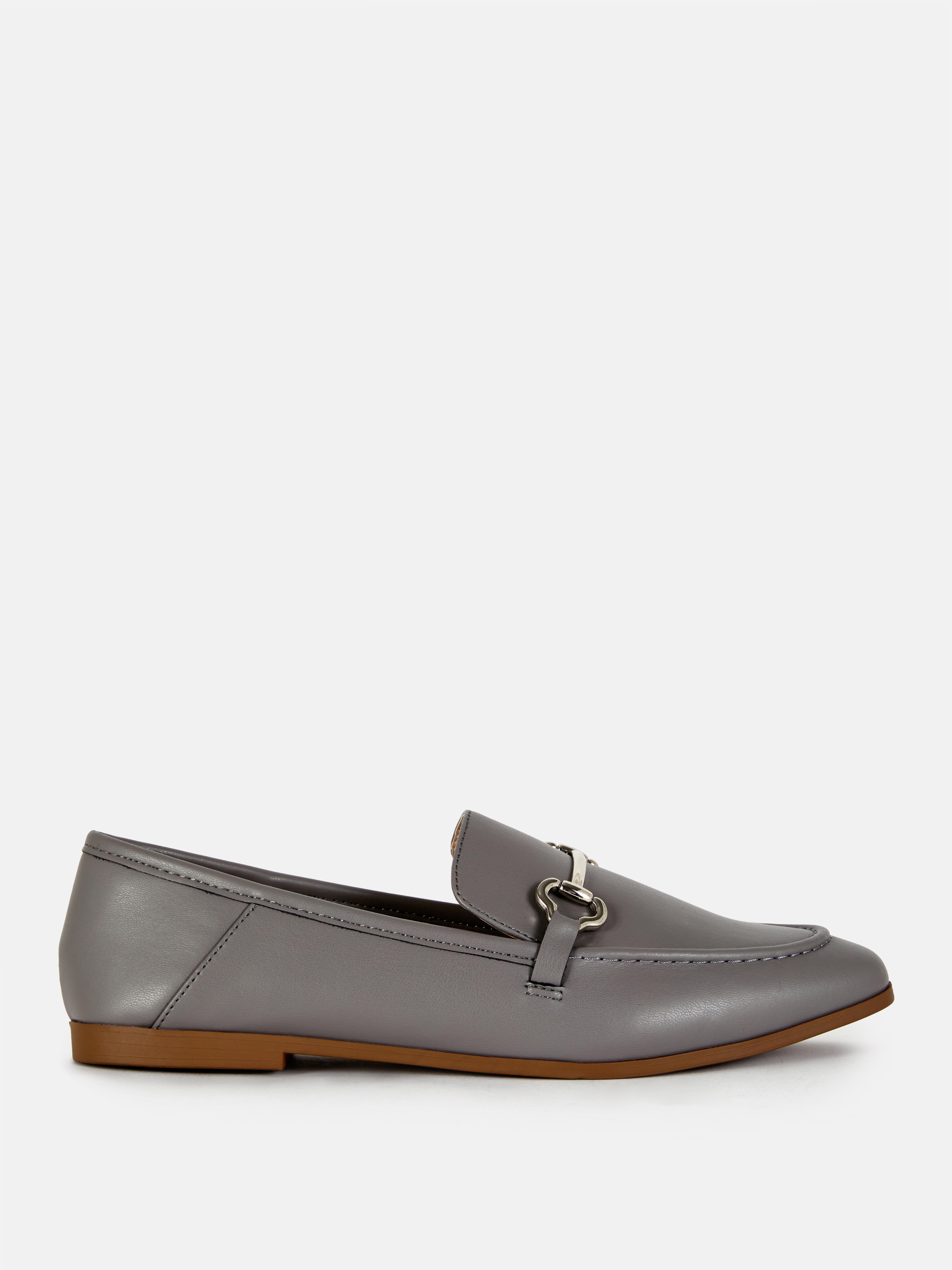 Faux Leather Snaffle Loafers