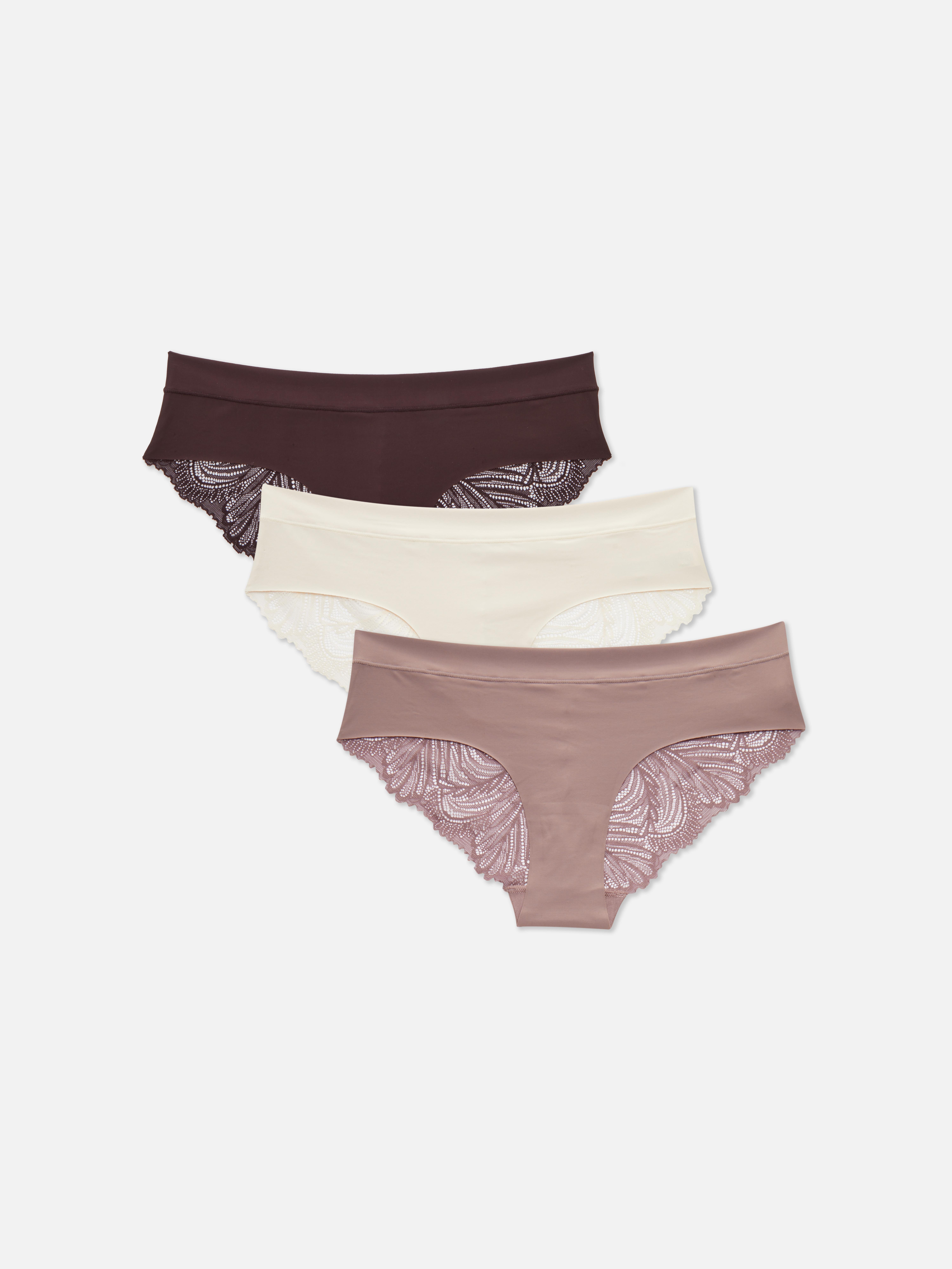 PRIMARK SECRET POSSESSIONS SILKY TOUCH KNICKERS BRAZILIAN PANTIES 3 PACK  M-XL