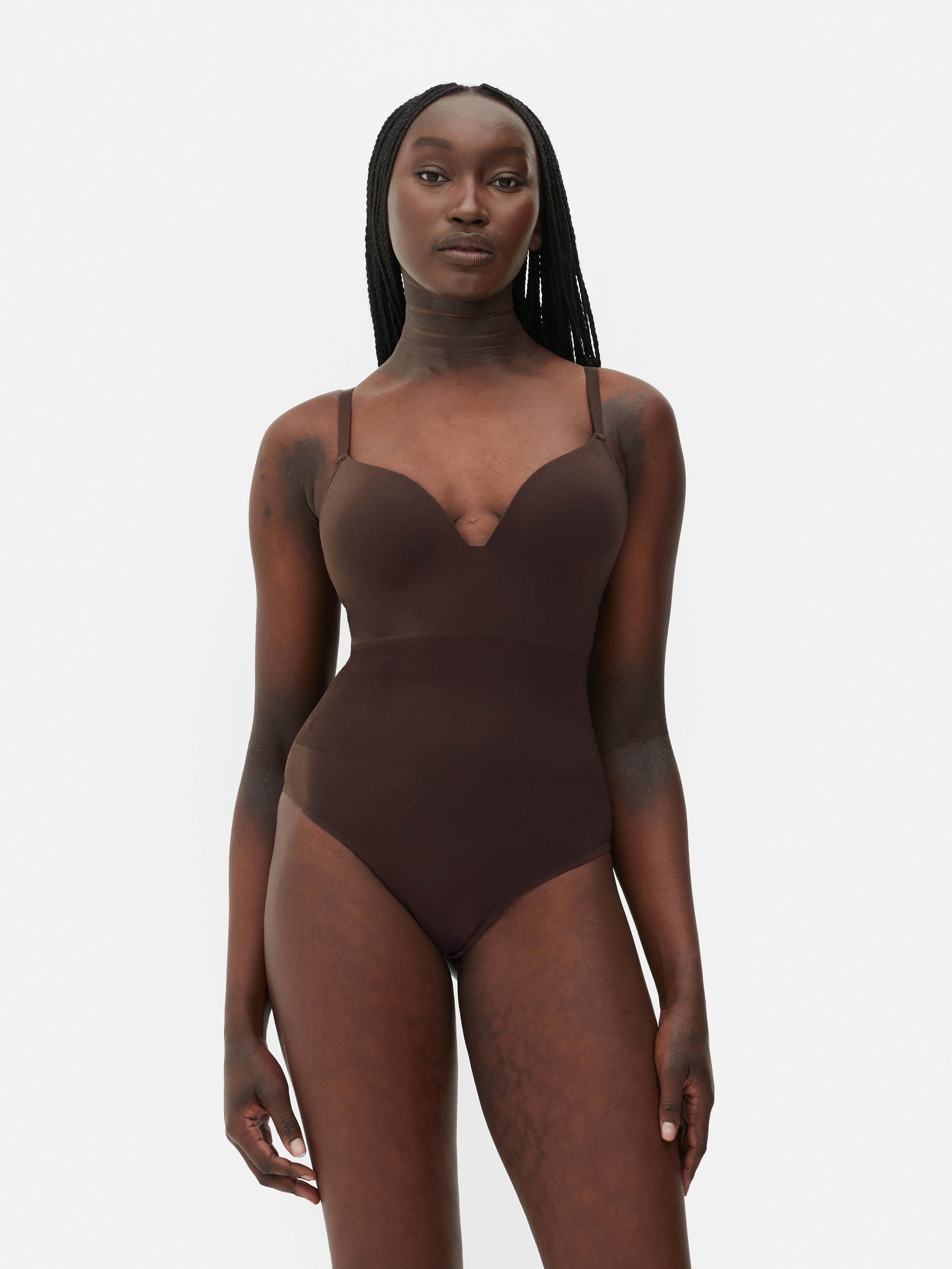 Women's Fig Seamless Cupped Shapewear Thong Bodysuit Primark