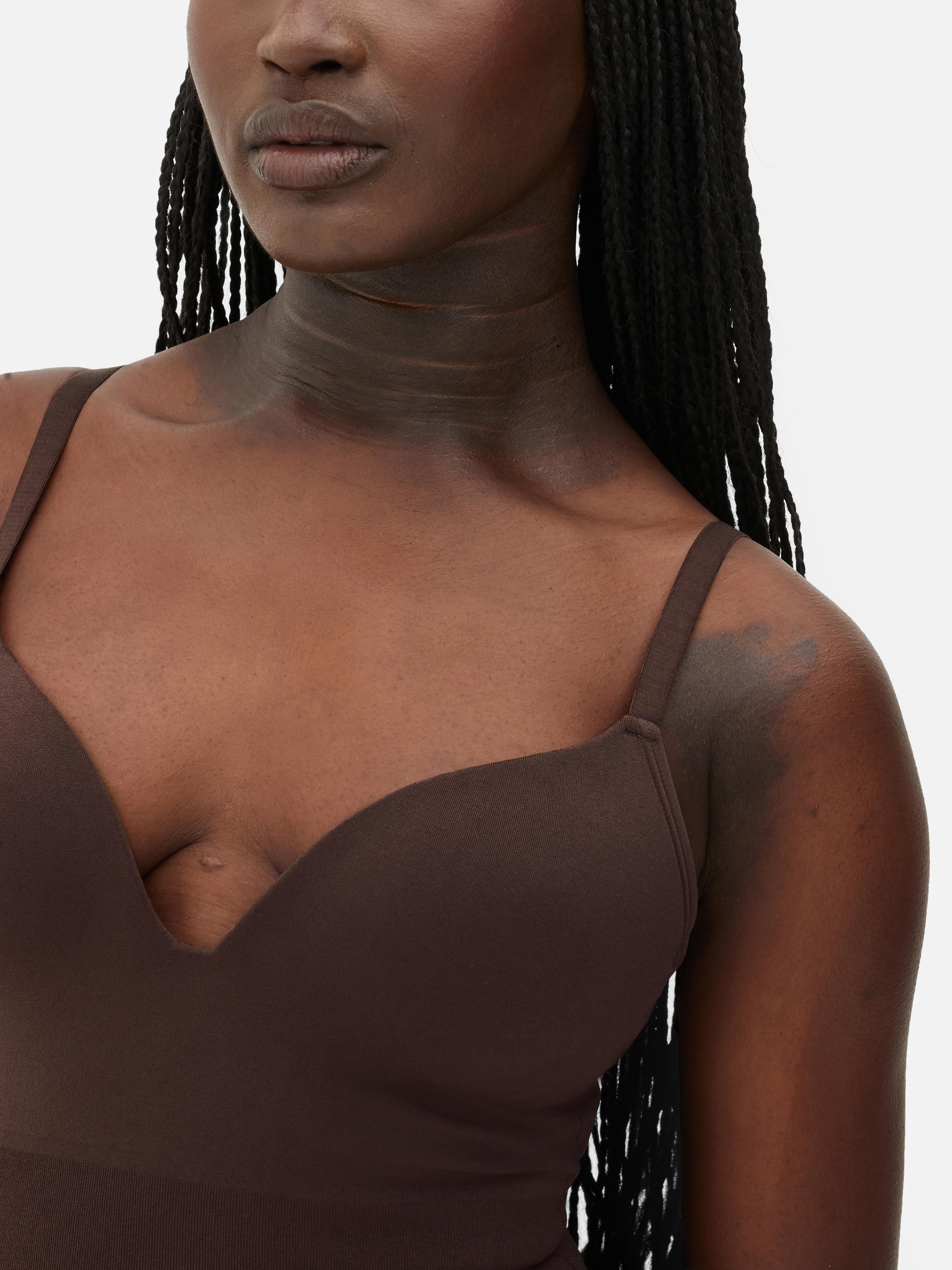 Women's Fig Seamless Cupped Shapewear Thong Bodysuit Primark