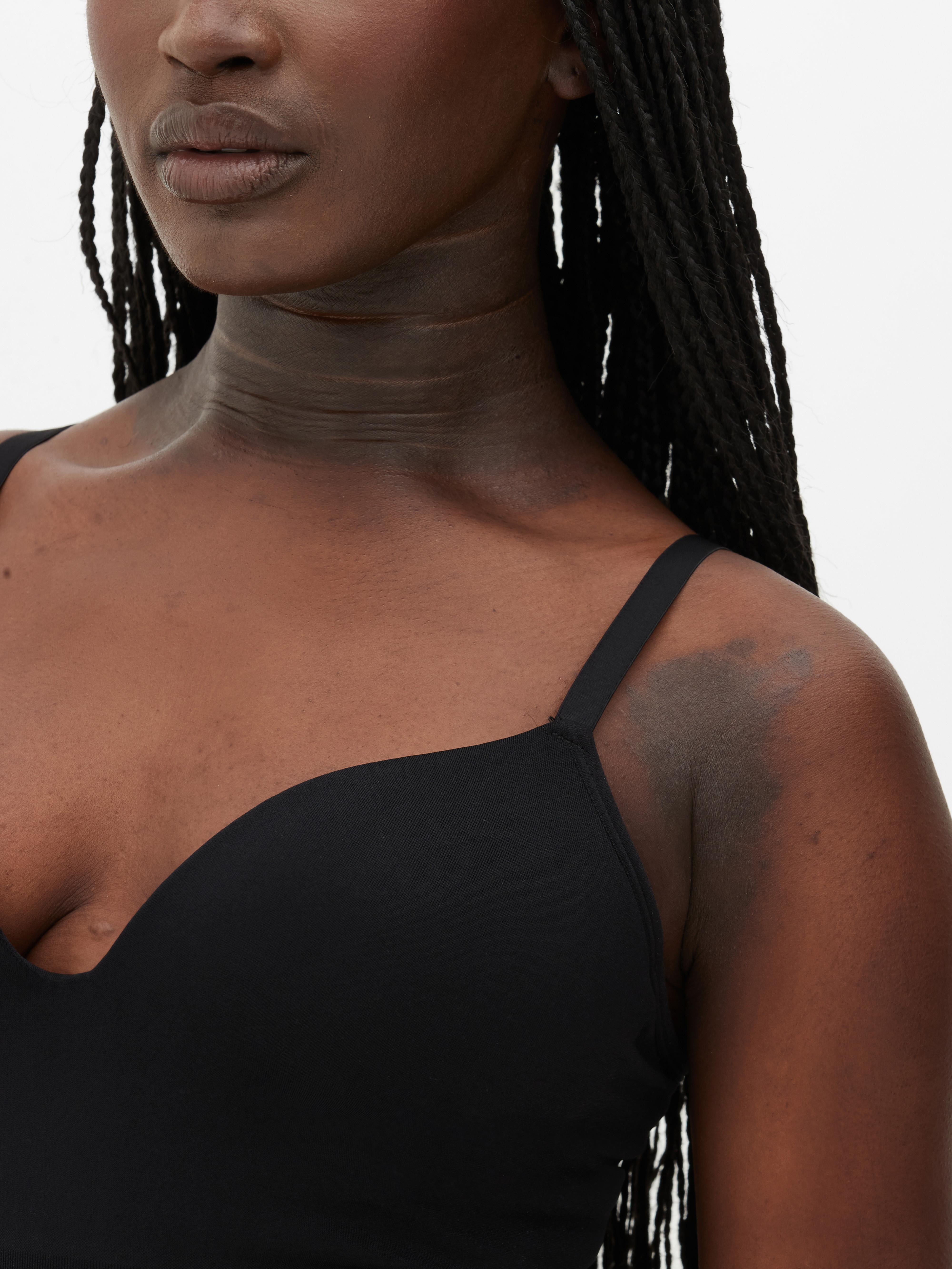 Womens Black Seamless Cupped Shapewear Thong Bodysuit Primark