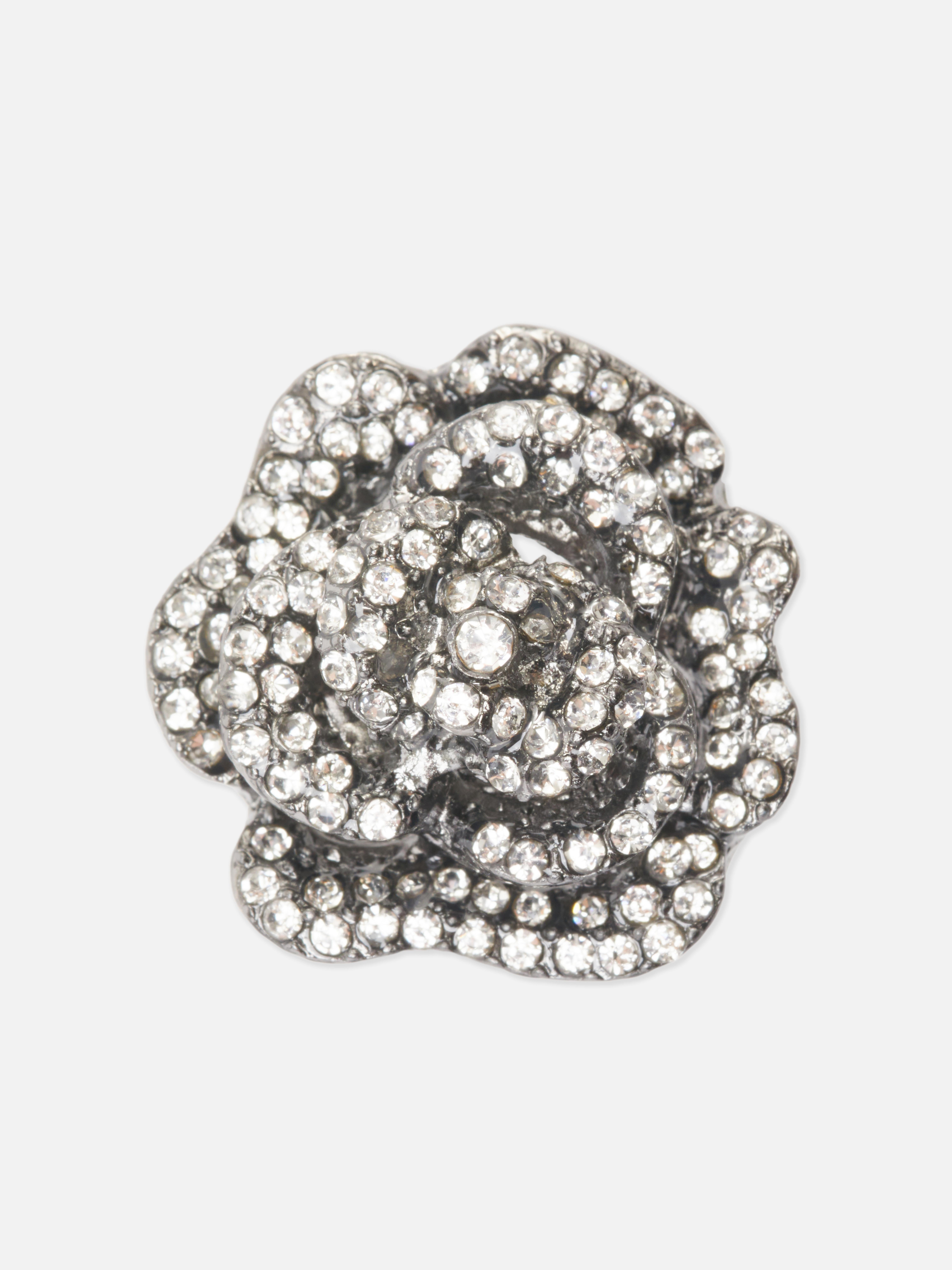 Rita Ora Diamanté Rose Ring
