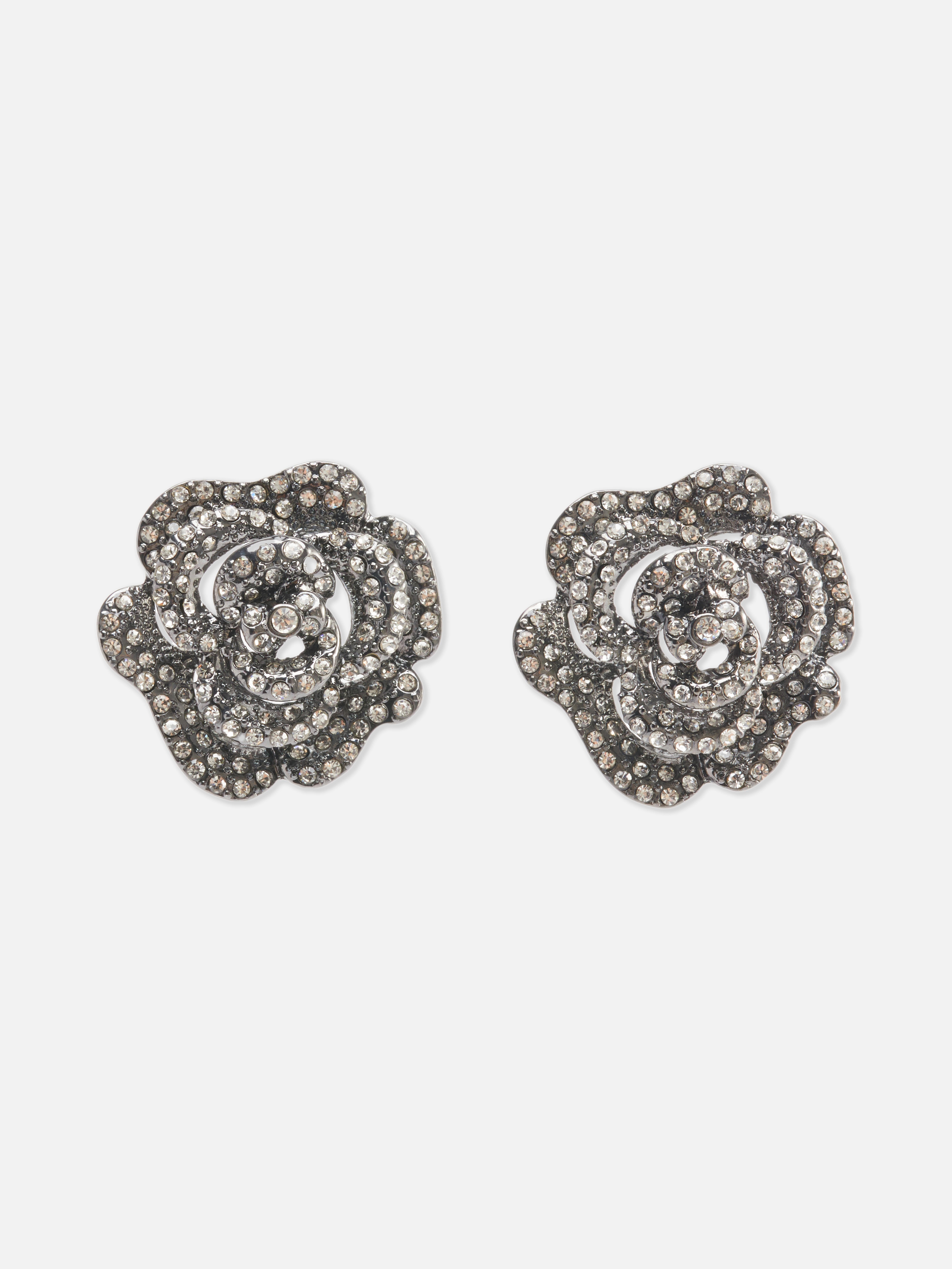Rita Ora Diamanté Rose Earrings