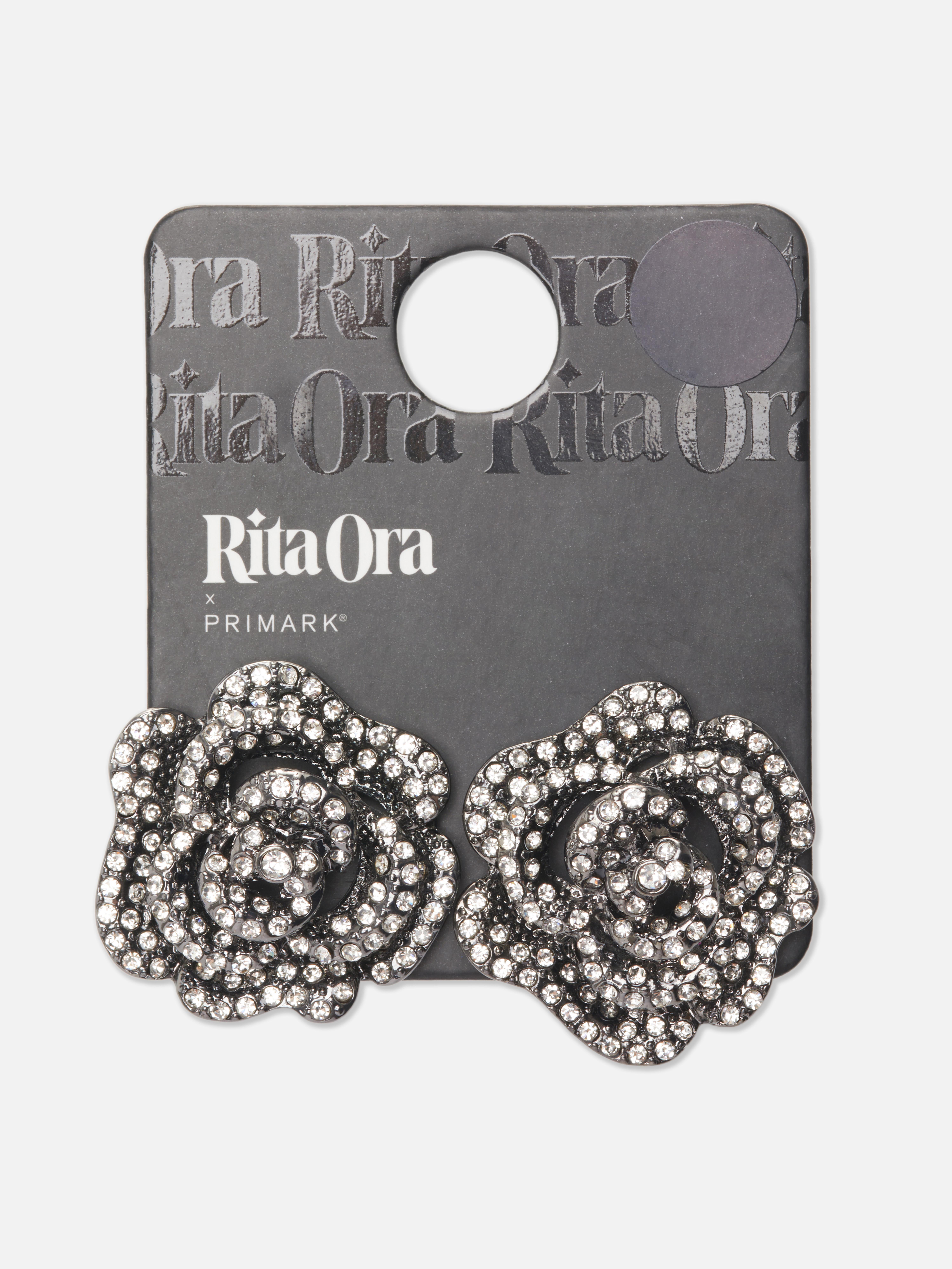 Rita Ora Diamanté Rose Earrings