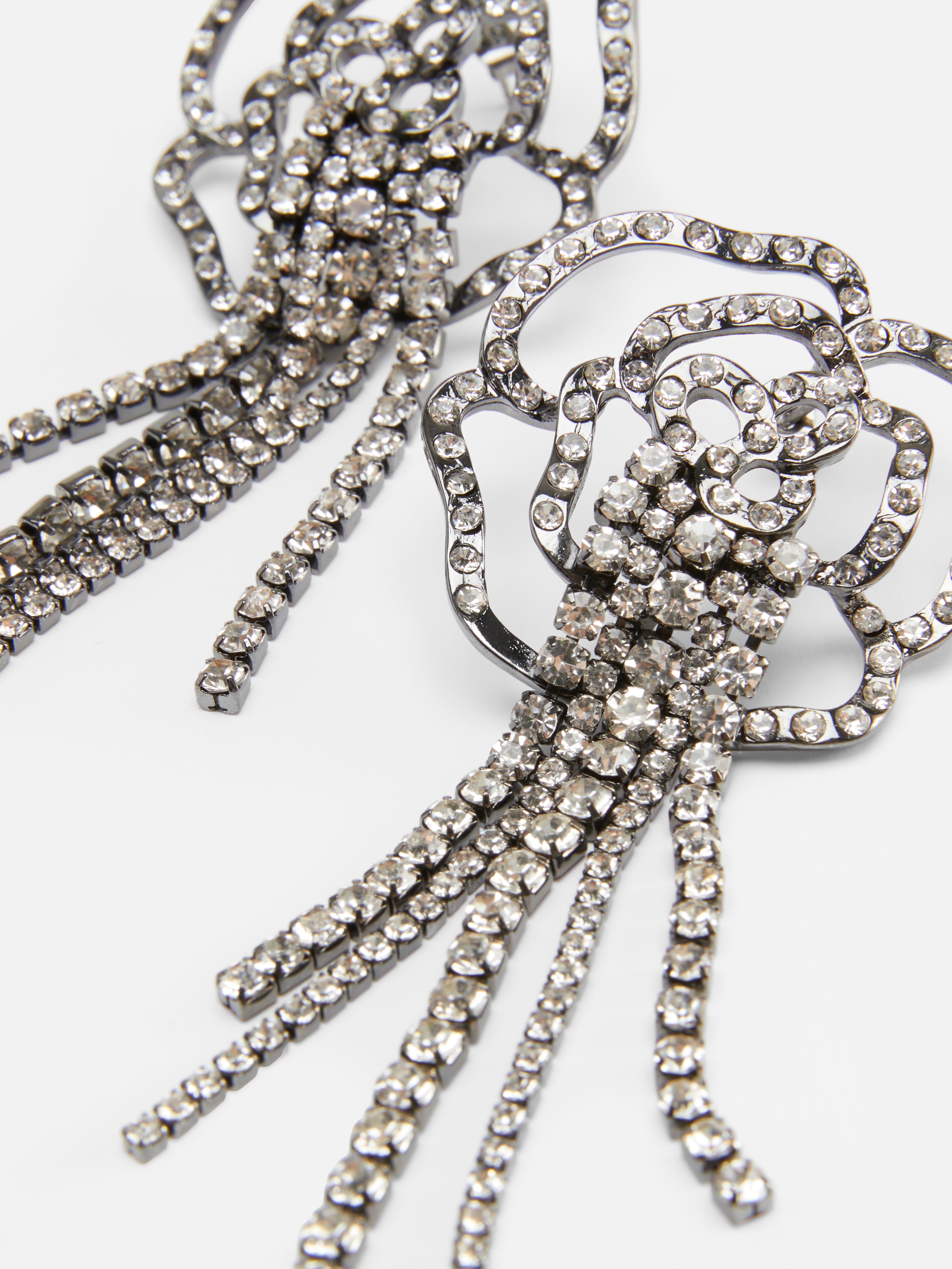 Rita Ora Rose Waterfall Drop Earrings