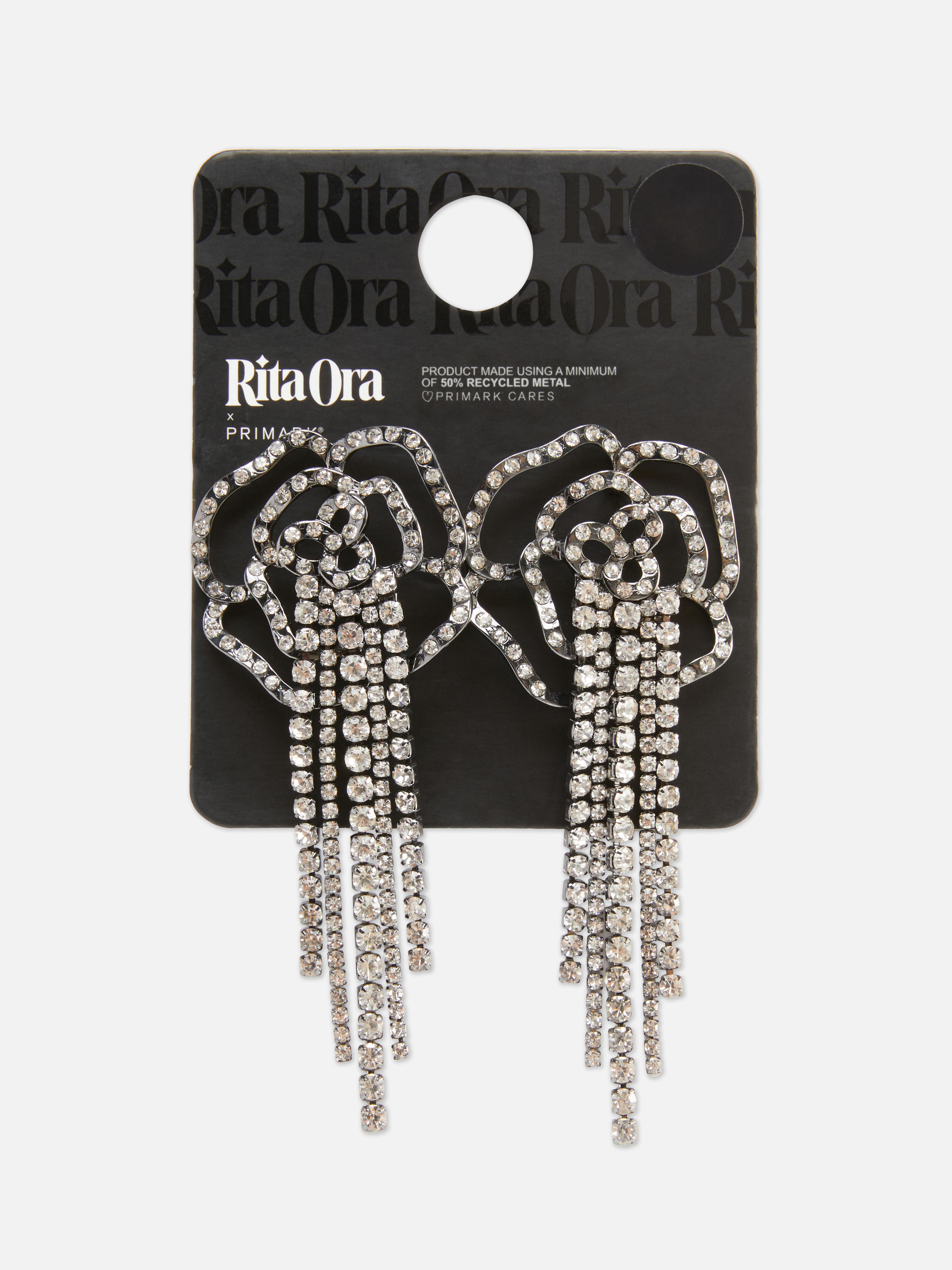 Rita Ora Rose Waterfall Drop Earrings
