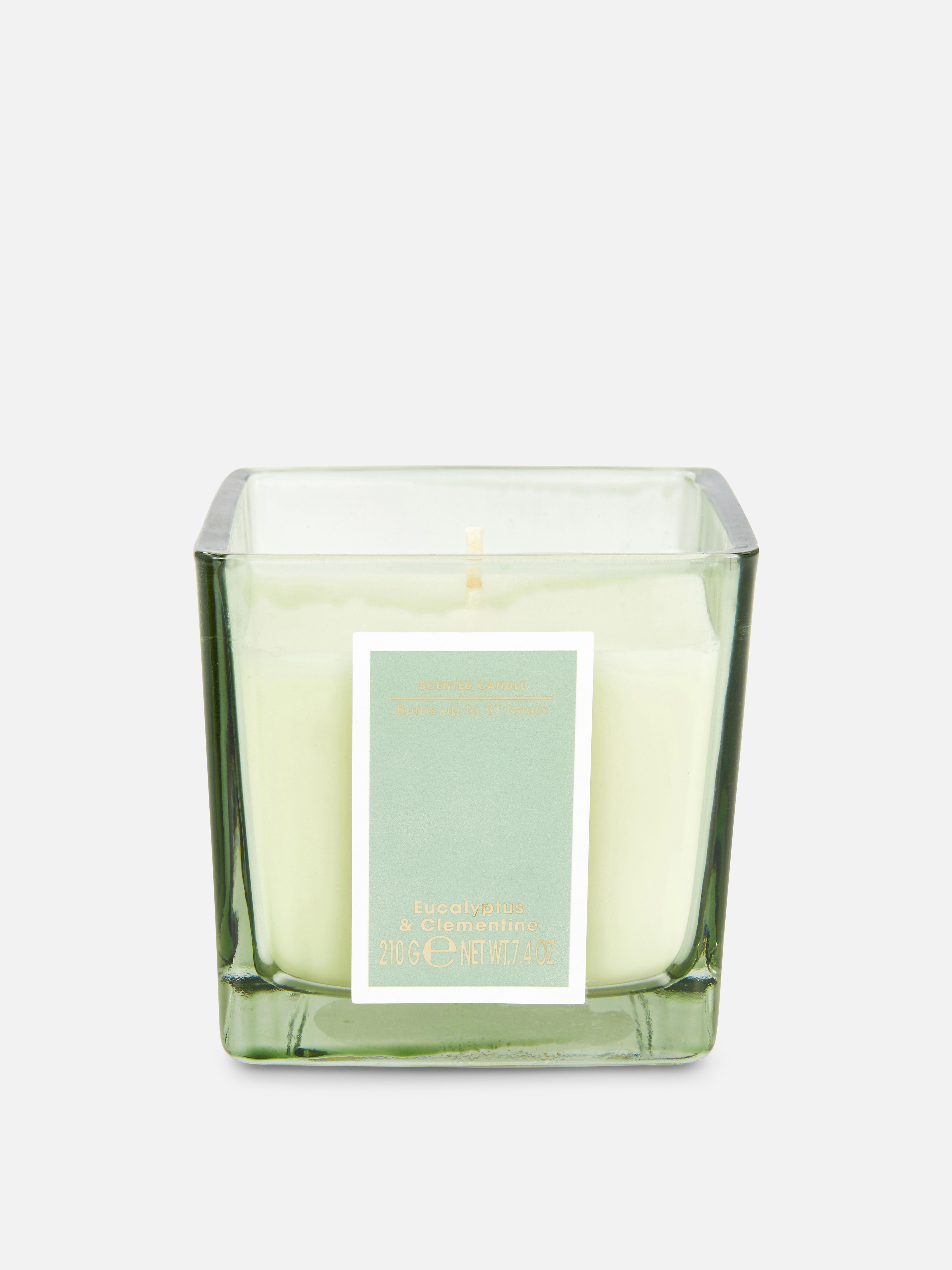 Square Tinted Glass Candle