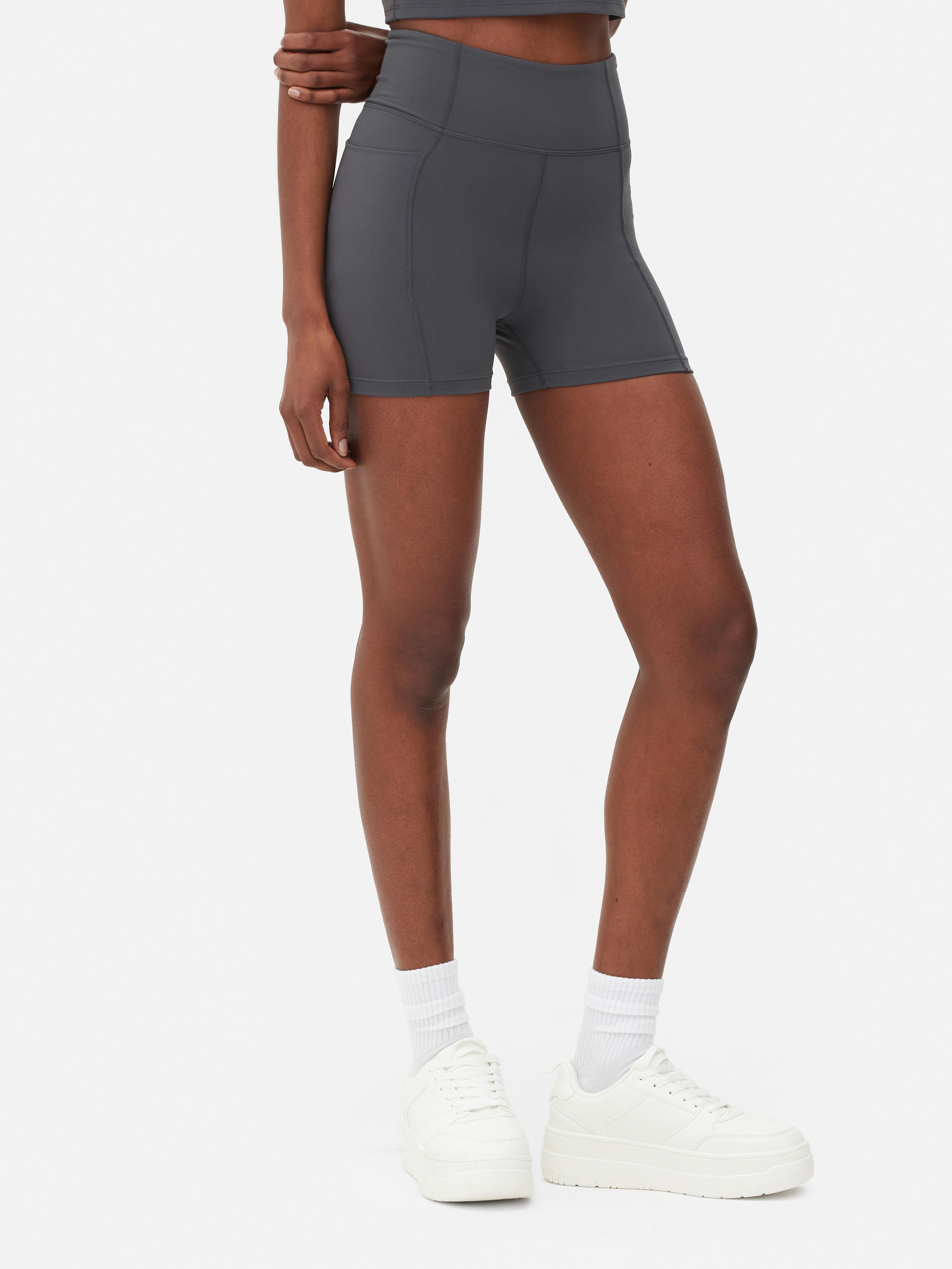 Womens Grey Performance HighWaisted Shorts Primark