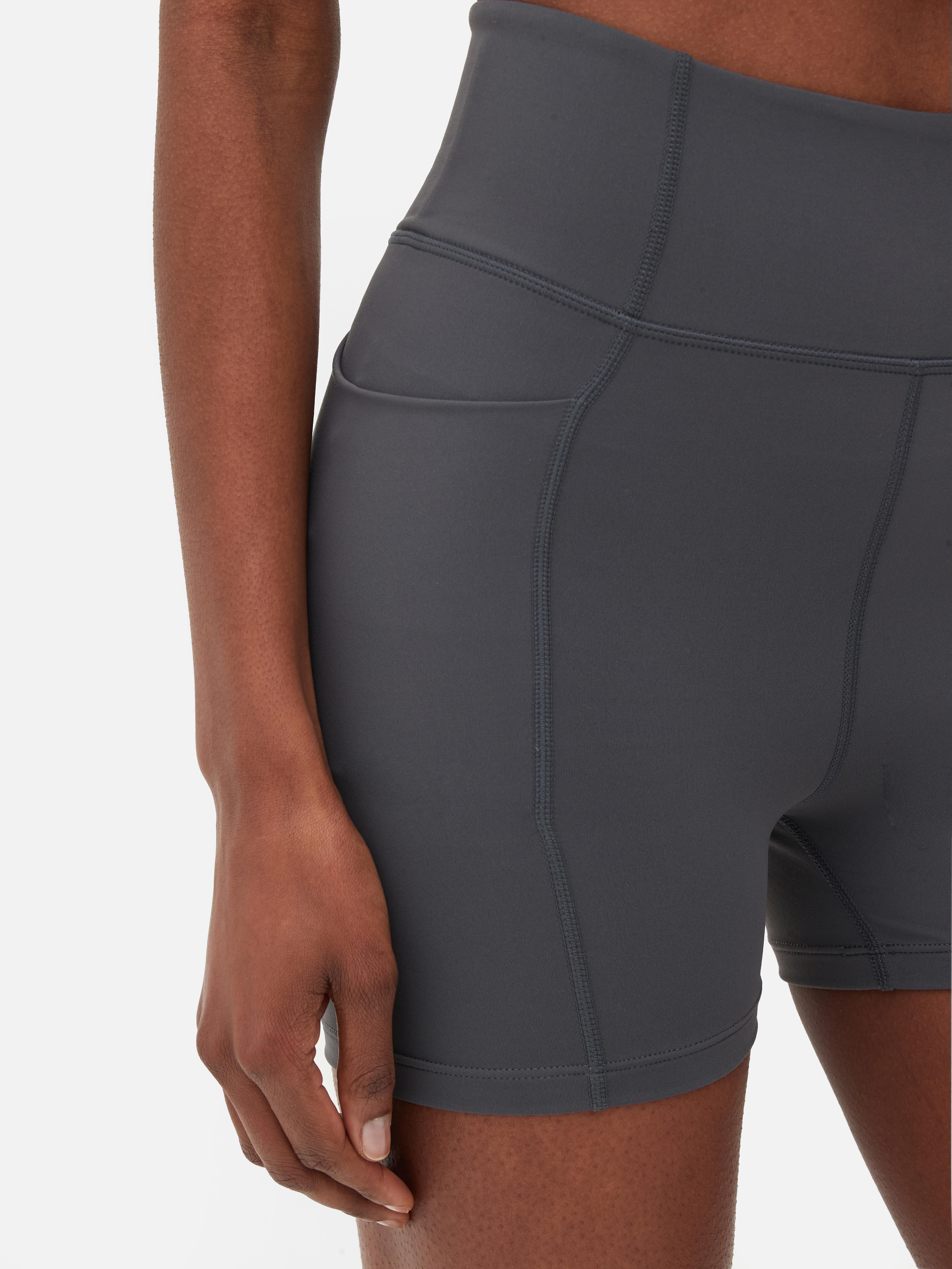 Womens Grey Performance HighWaisted Shorts Primark