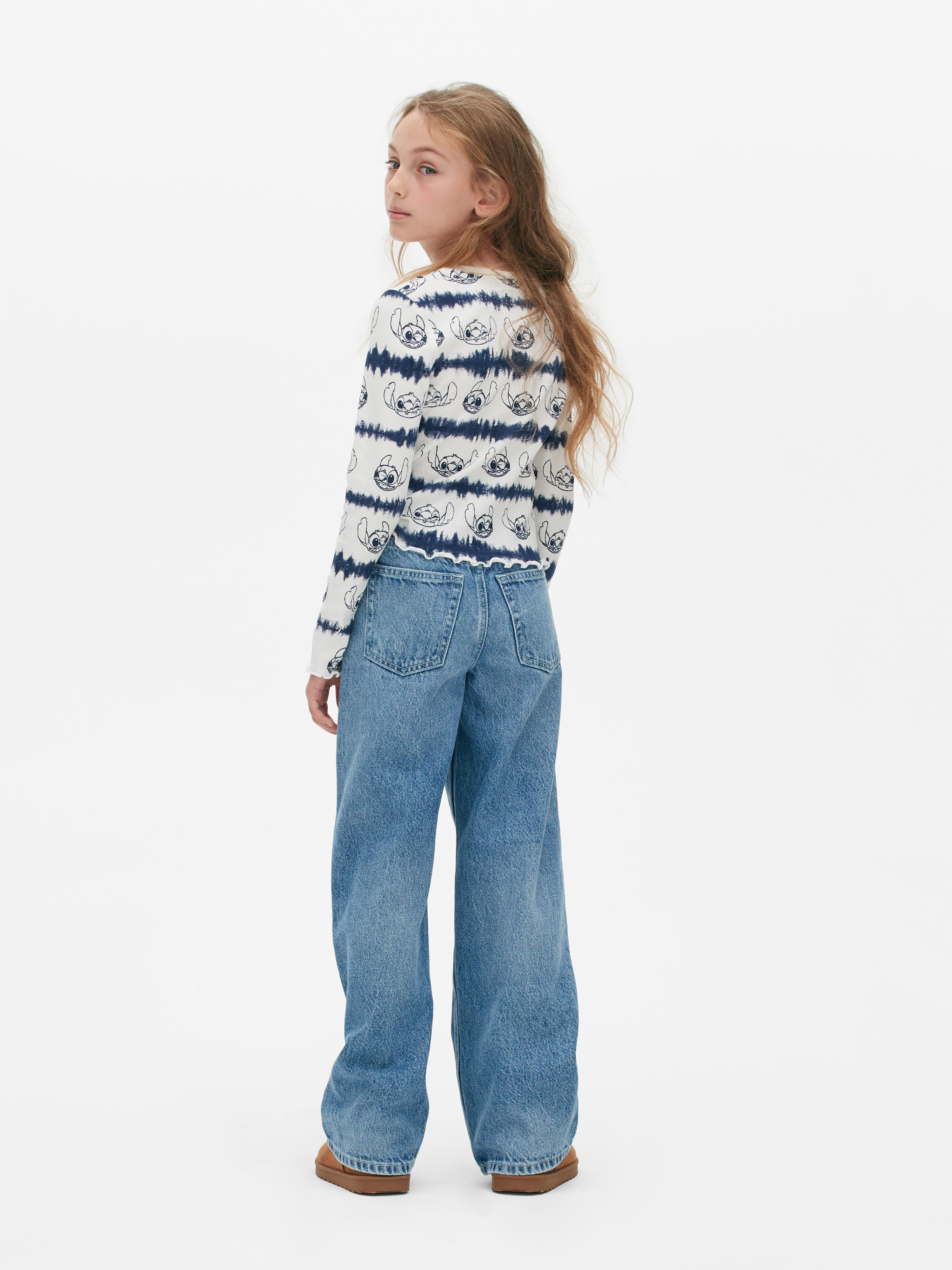 Girls White Disney’s Lilo & Stitch Ribbed Long Sleeve T-shirt | Primark