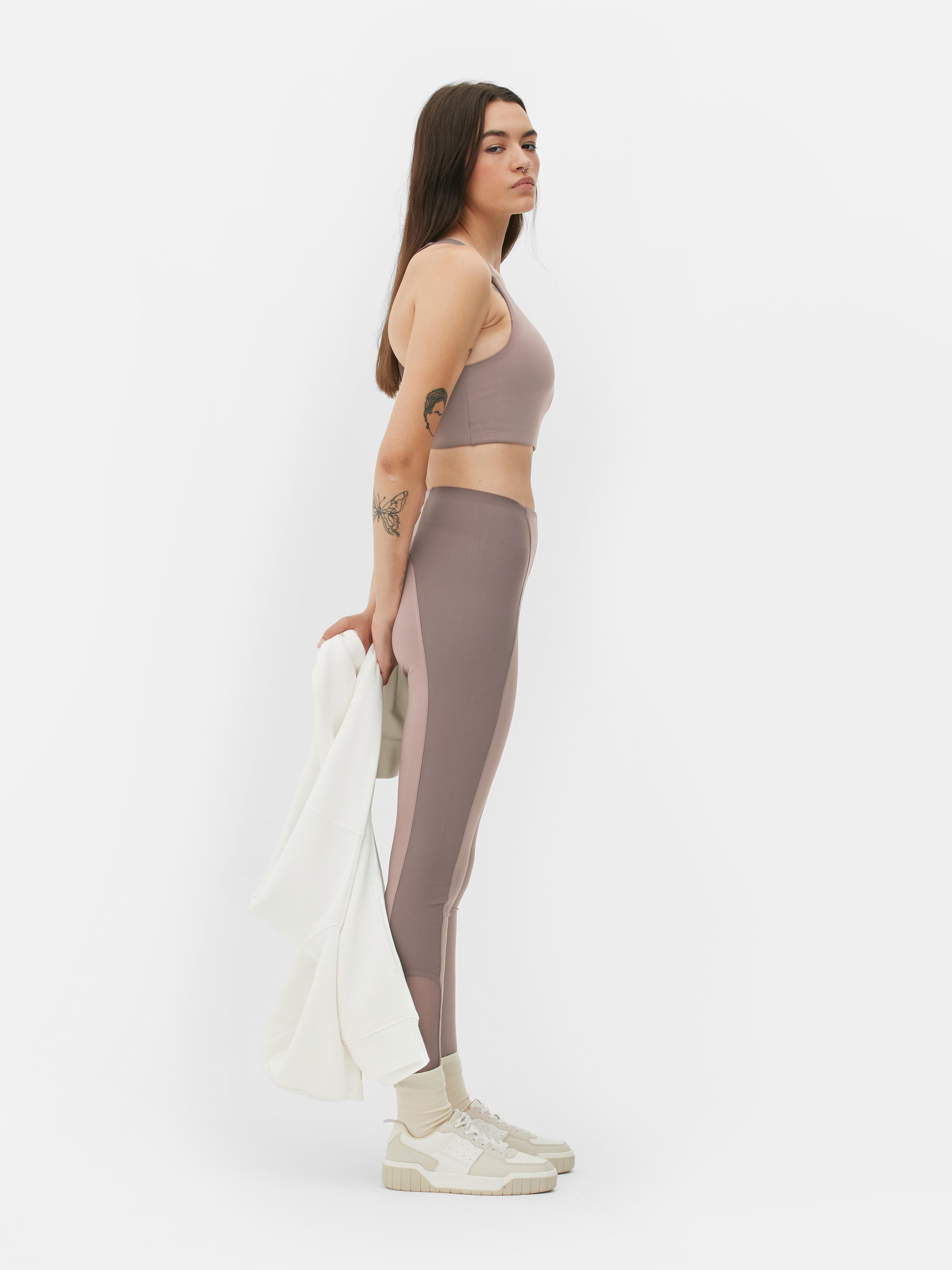 Womens Mocha Performance Marl Leggings