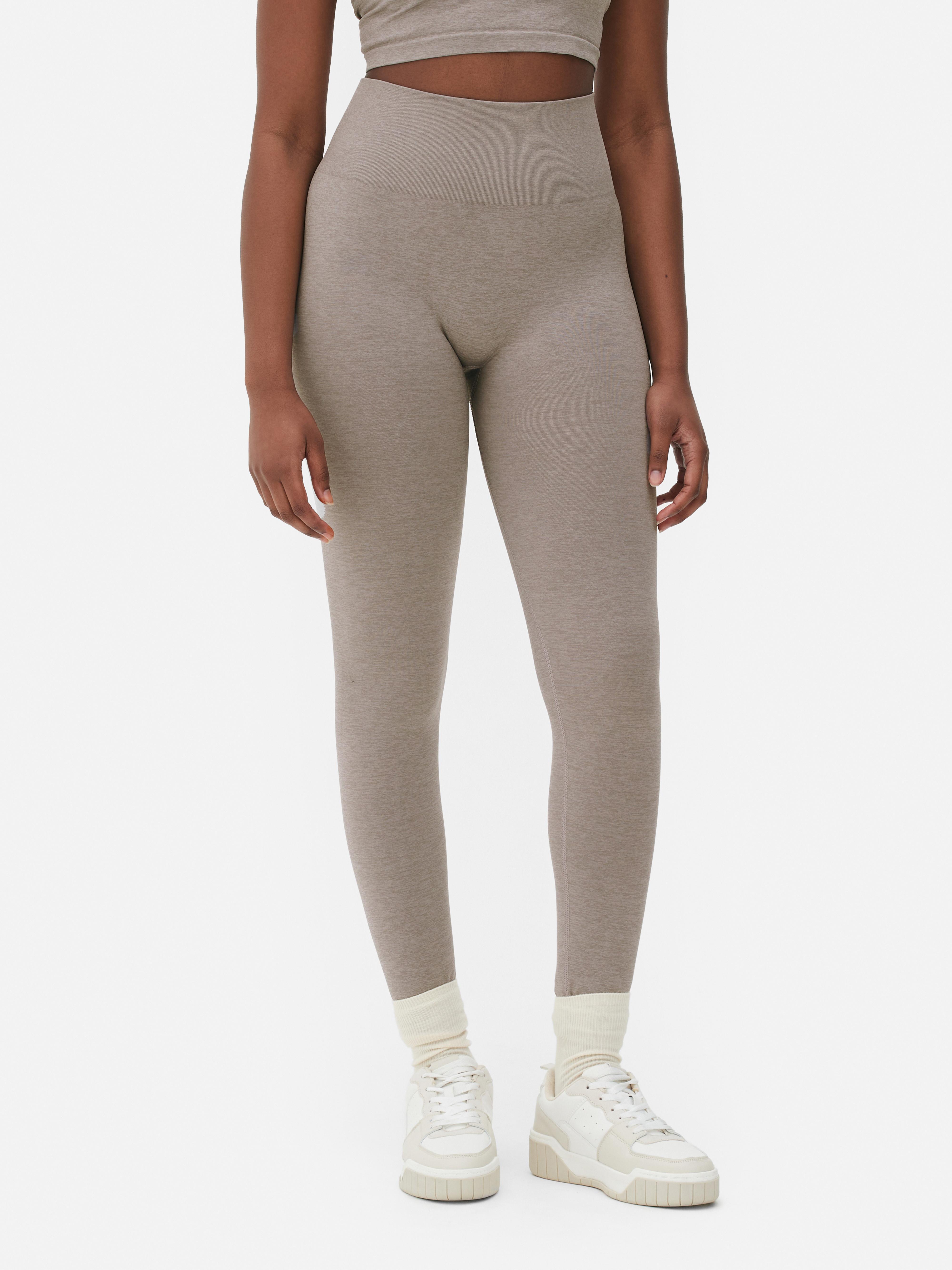 Womens Mocha Performance Marl Leggings