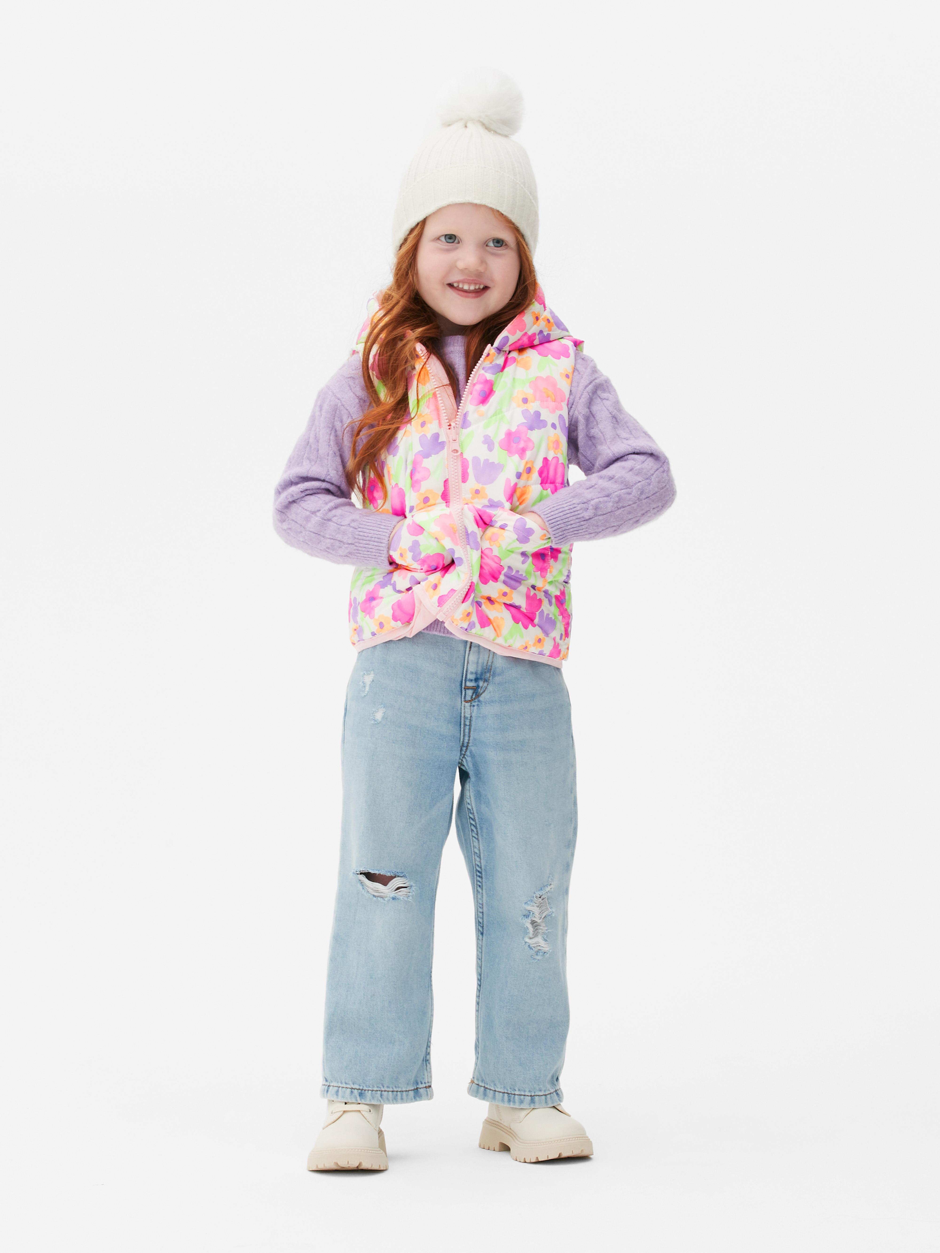 Reversible Floral Puffer Gilet