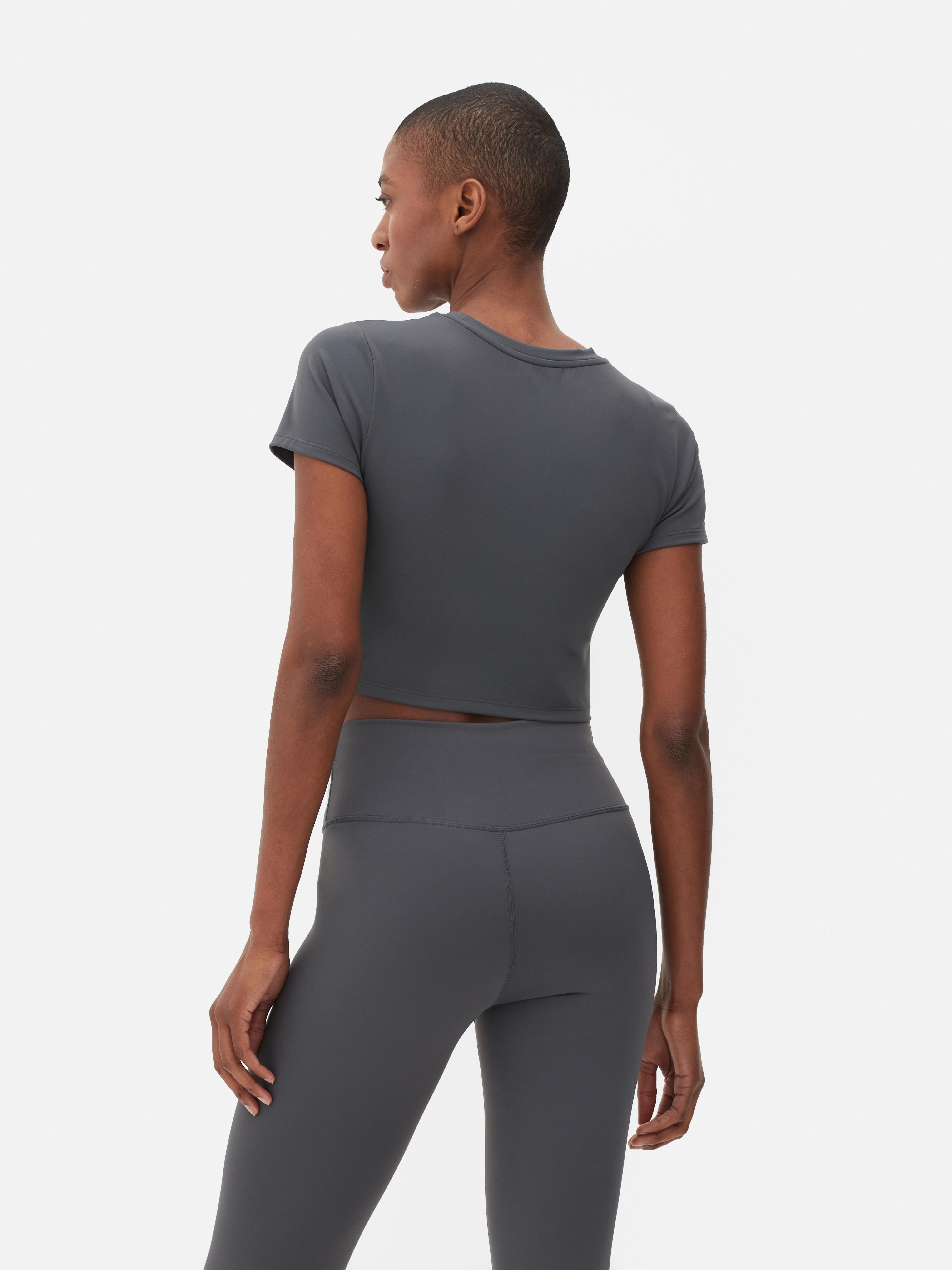 Women's Gray Performance Cropped T-Shirt | Primark