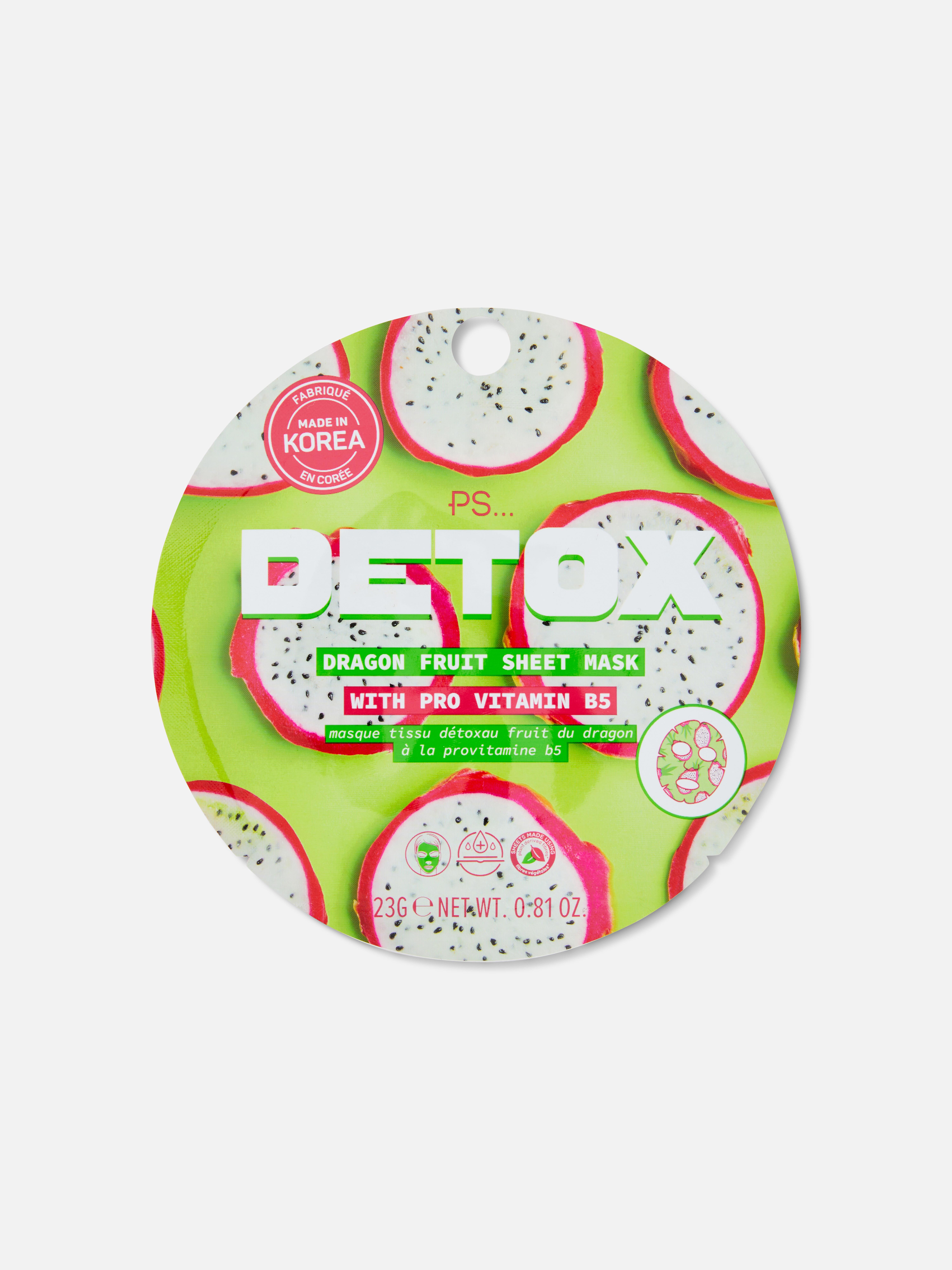 PS... Detox Dragon Fruit Sheet Mask