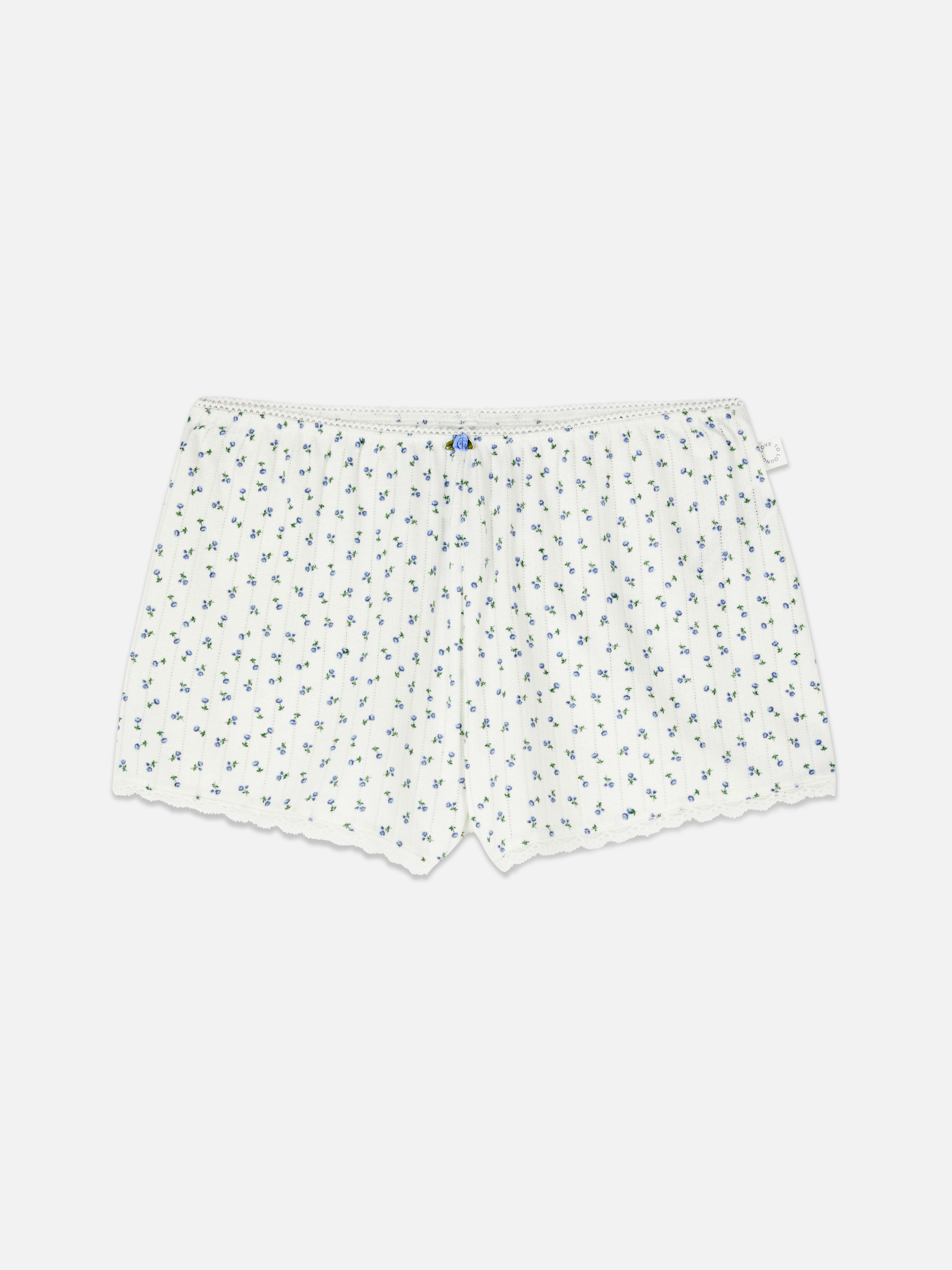 Floral Pointelle Pyjama Shorts