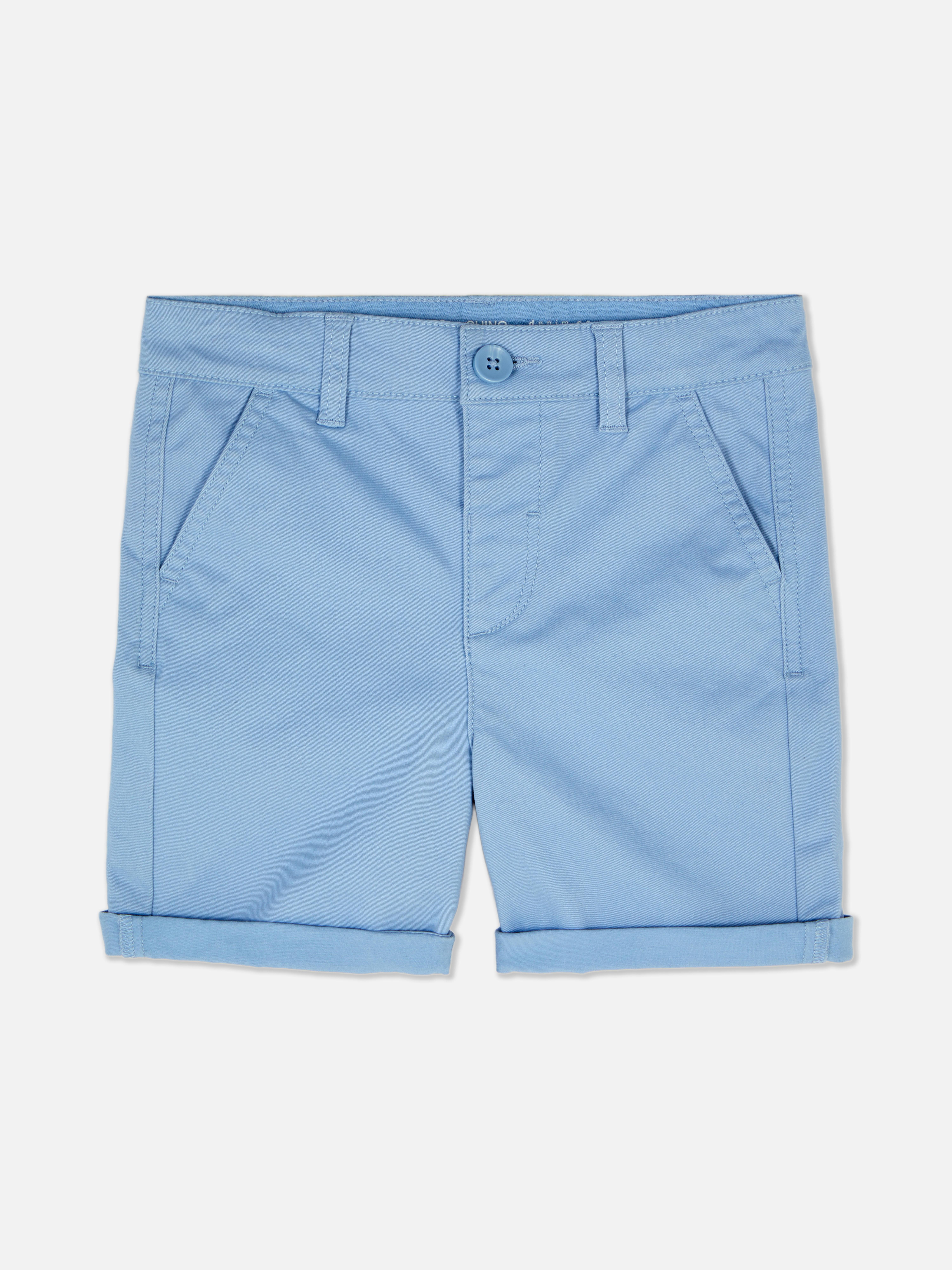 Chino-Shorts mit Umschlag