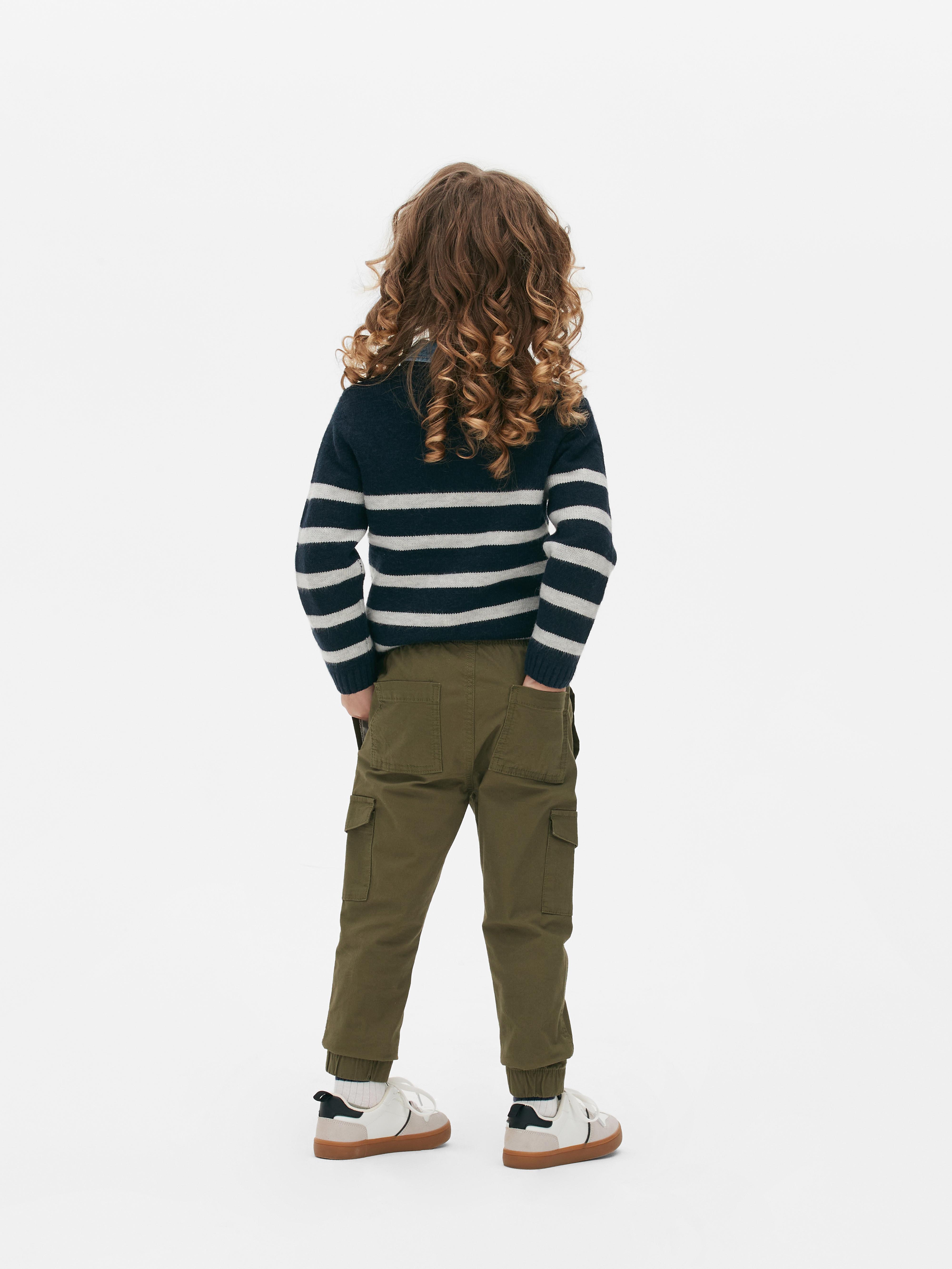 Boys Olive Cuffed Cargo Pants Primark
