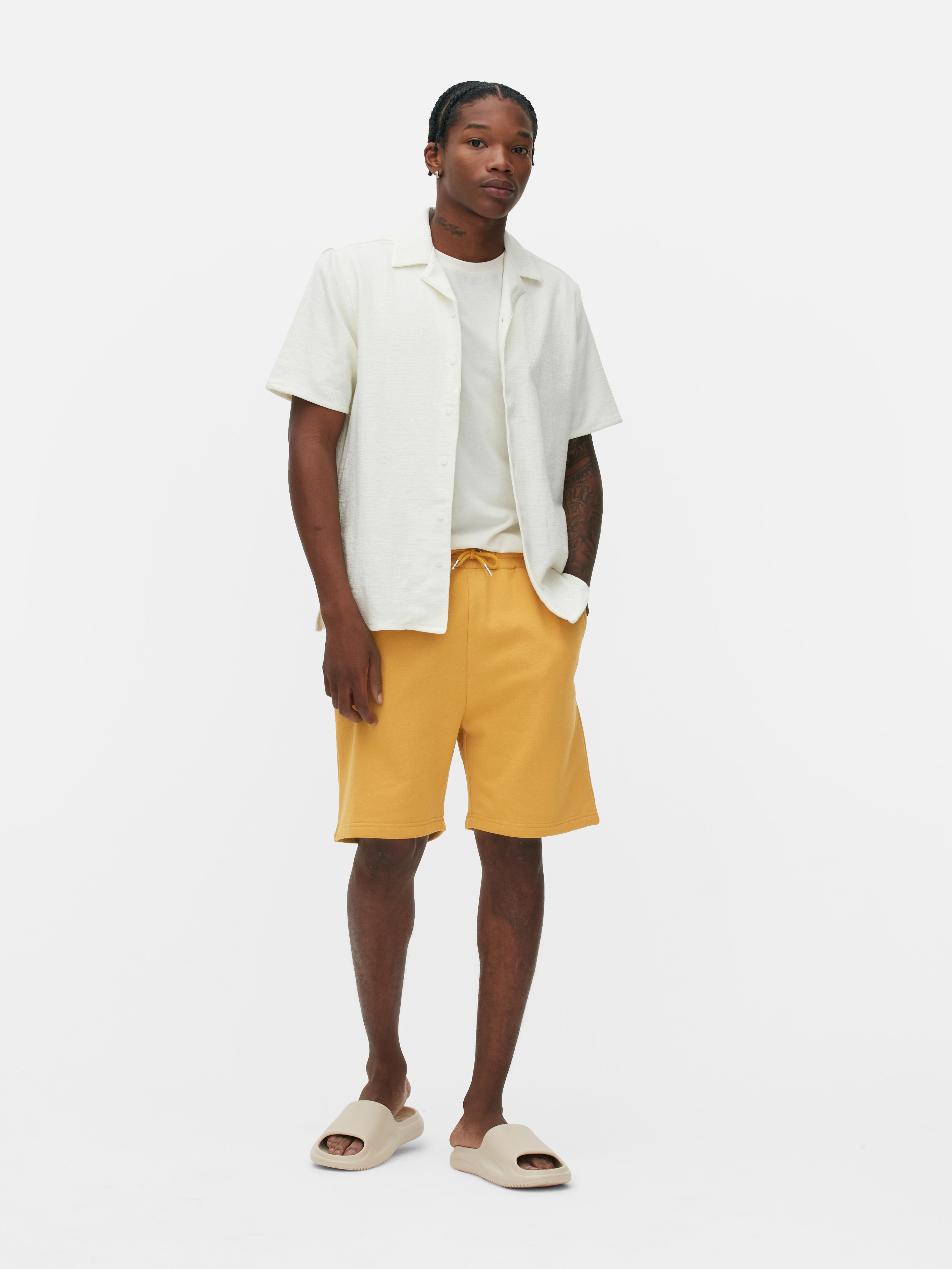Men's Yellow Drawstring Jersey Shorts | Primark