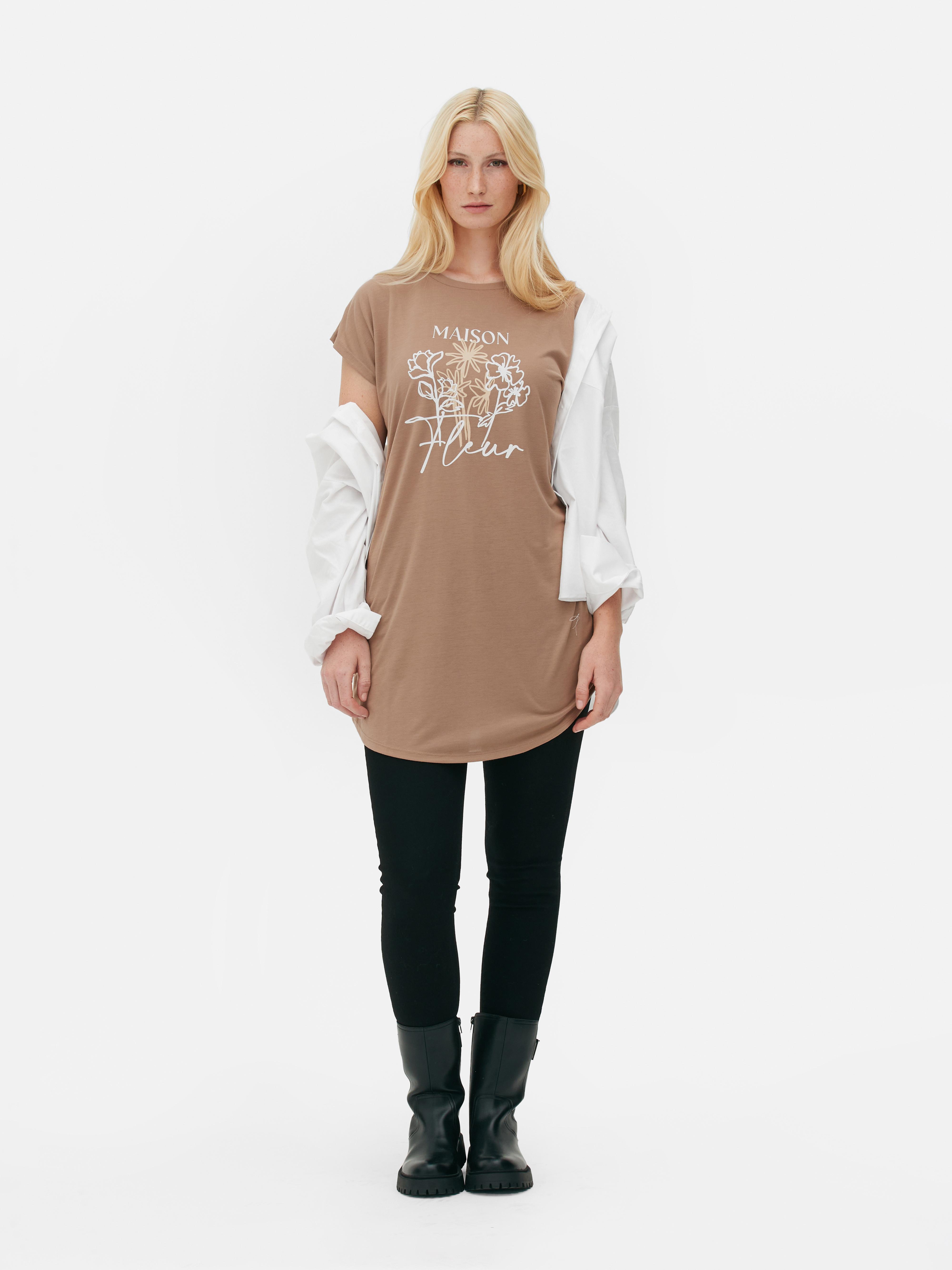 Mulher Primark Tops E T-Shirts  T-Shirt Estampado Stay Kind