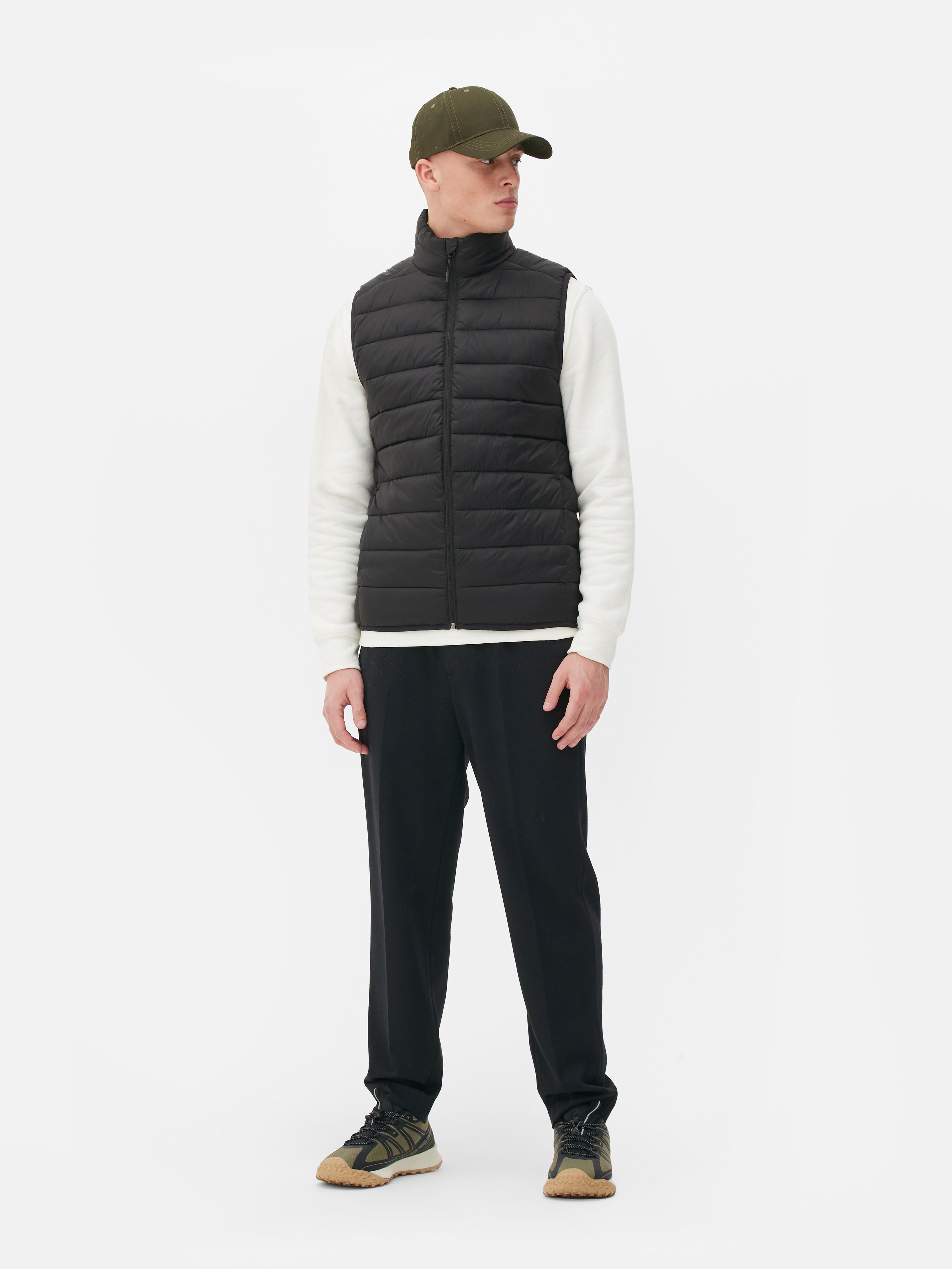 Mens Black Lightweight Padded Gilet | Primark