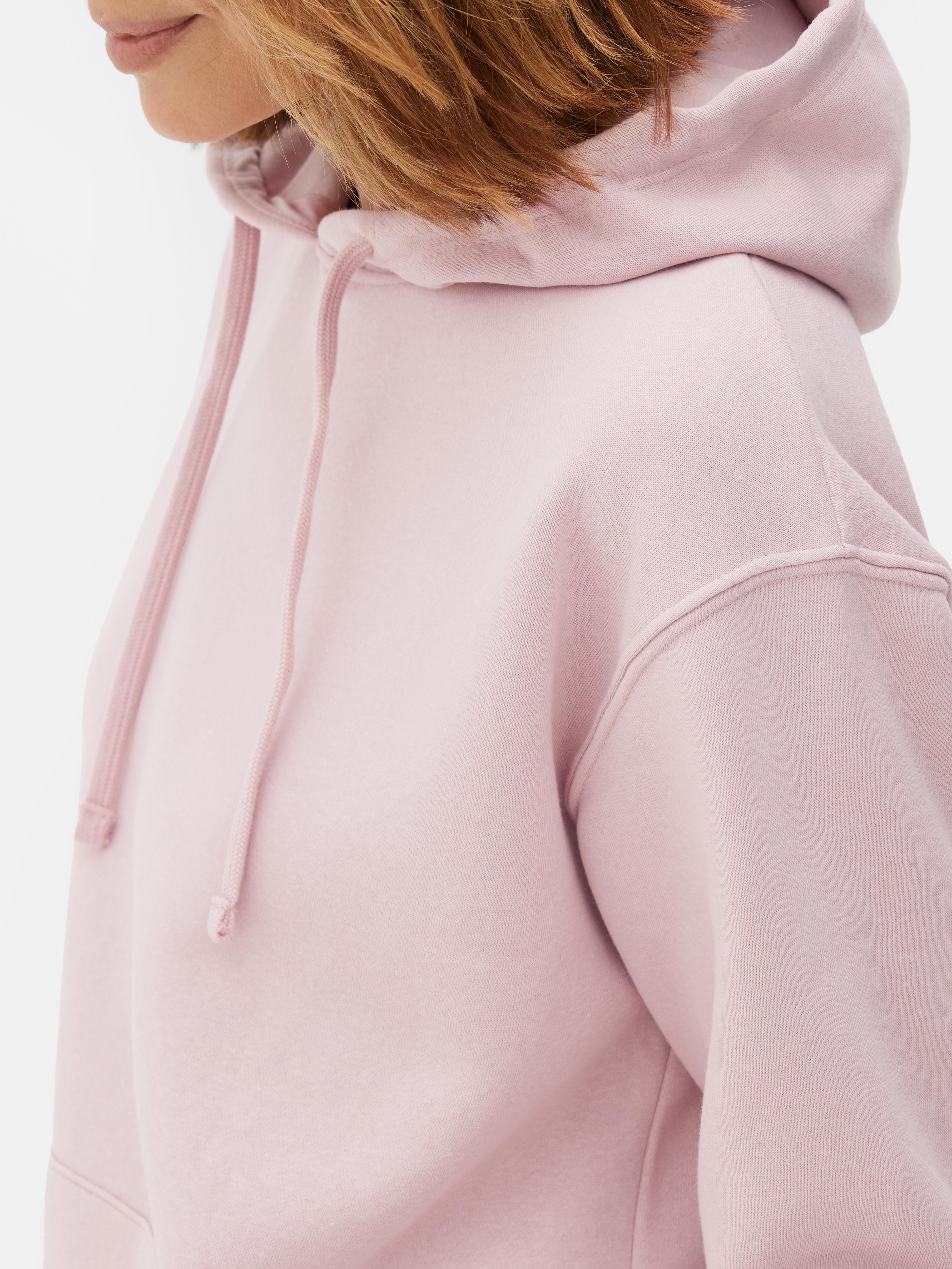 Pink drawstring clearance hoodie