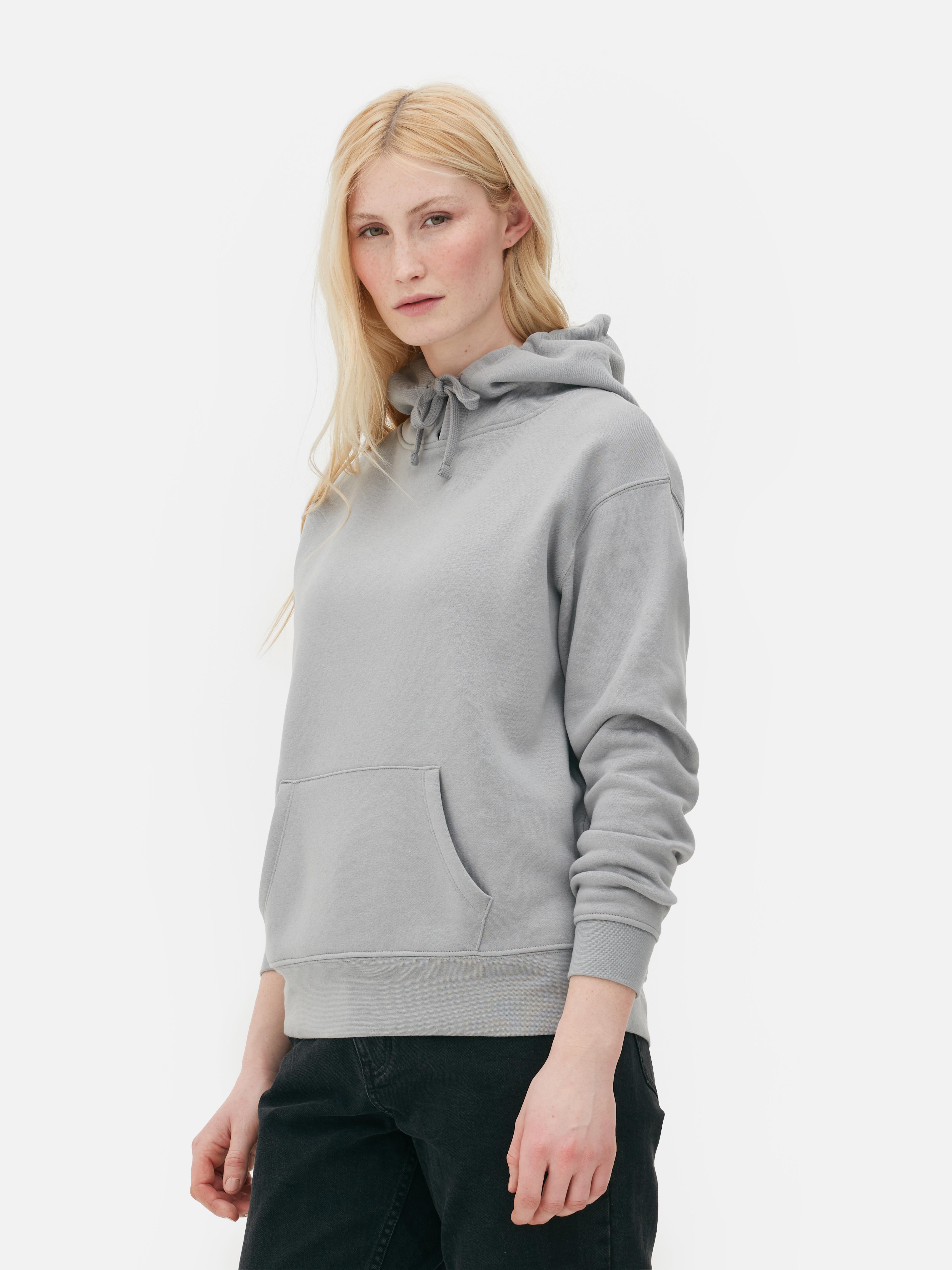 Womens Grey Pullover Drawstring Hoodie Primark