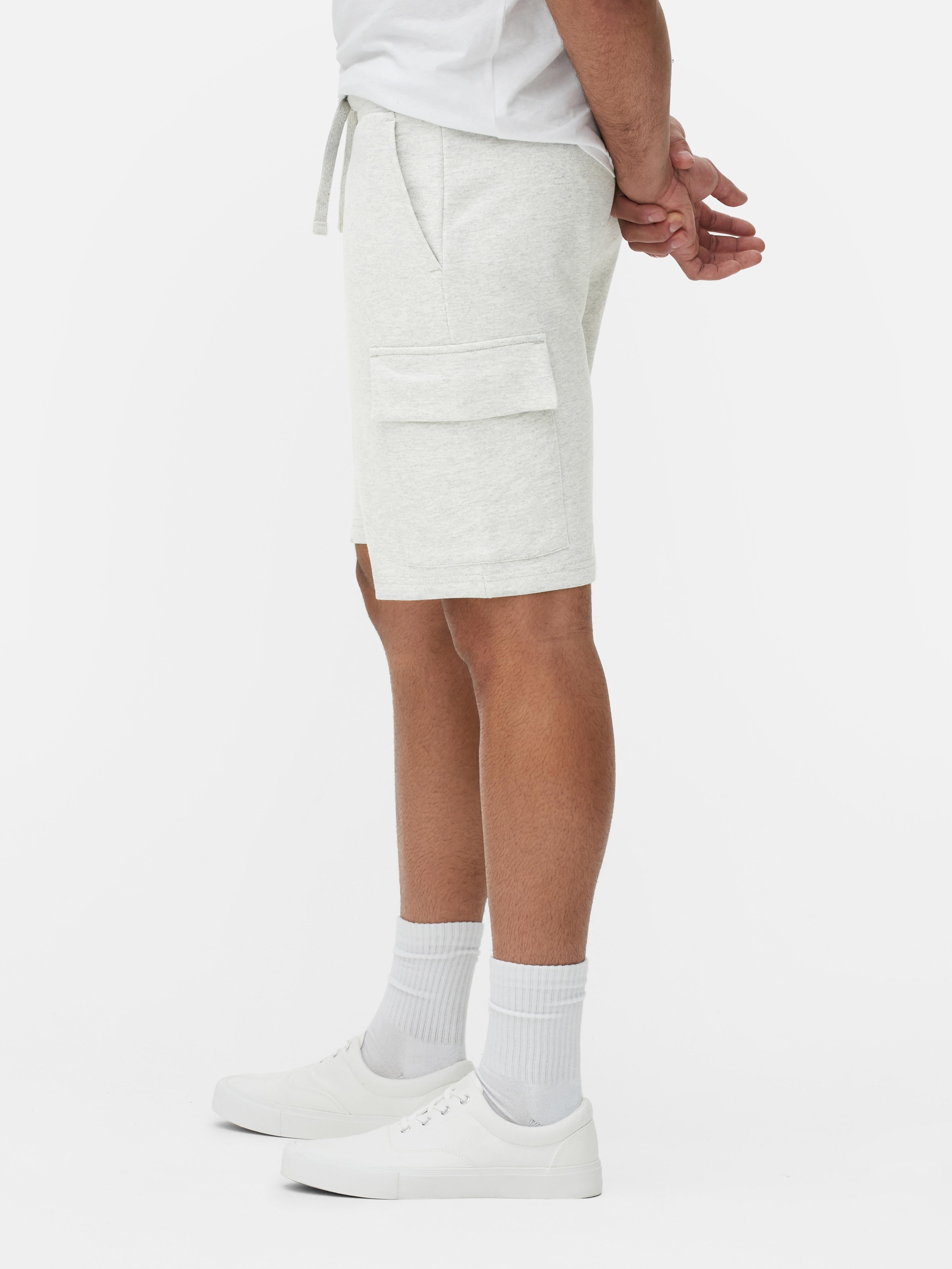 Mens Grey Jersey Cargo Shorts | Primark