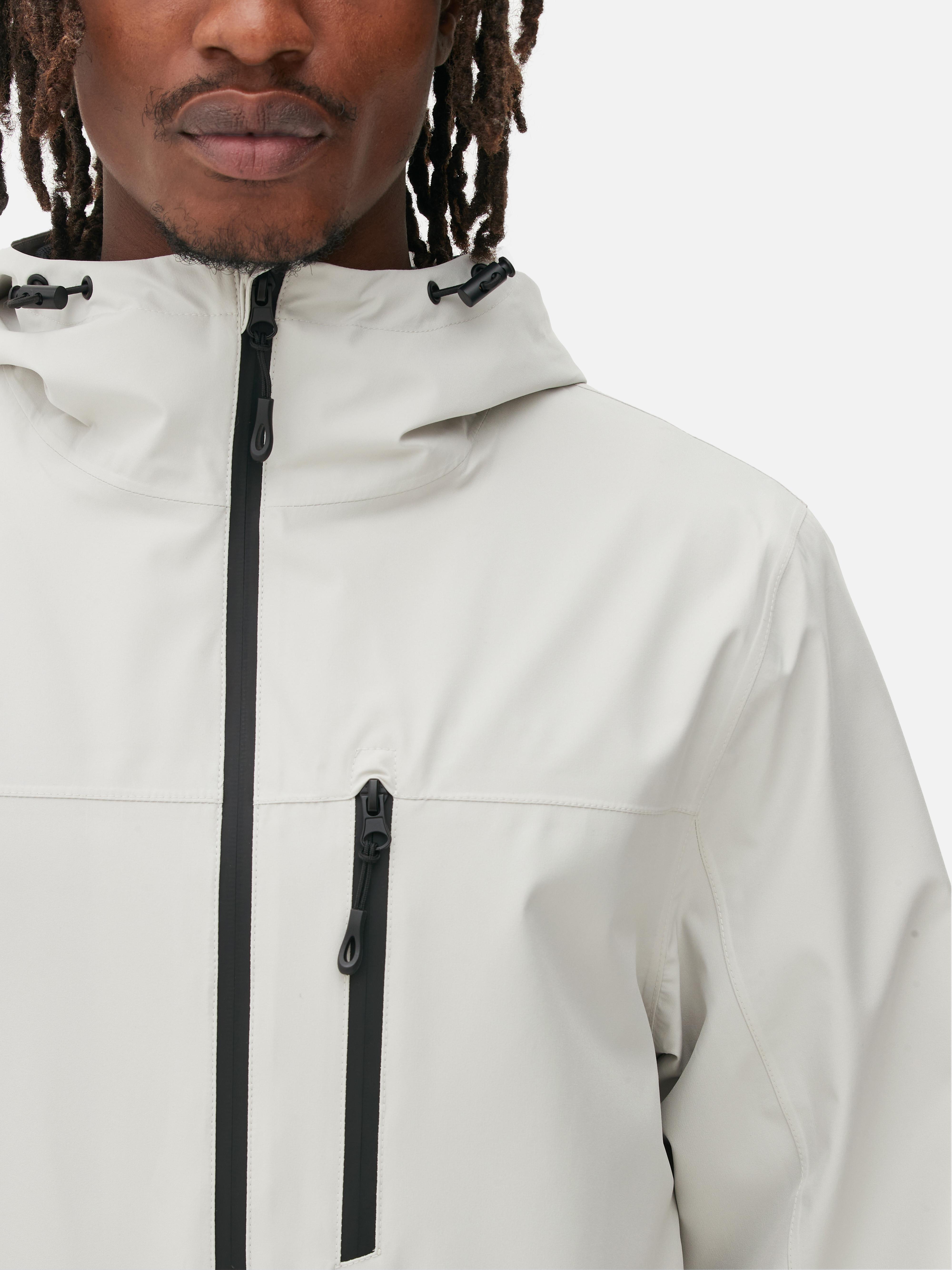 Rain jacket with hot sale a hood