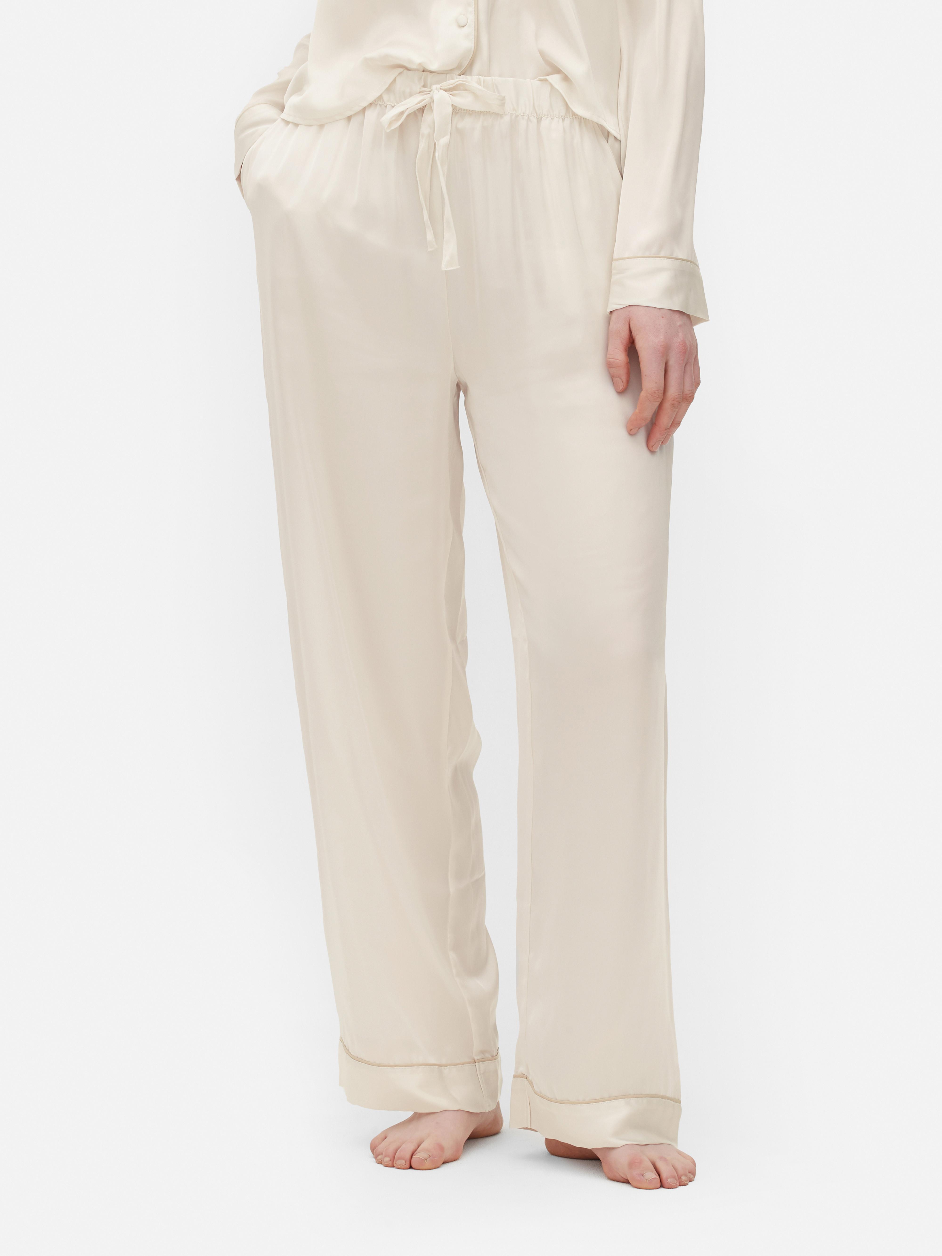 Womens Ivory Satin Pyjama Trousers | Primark