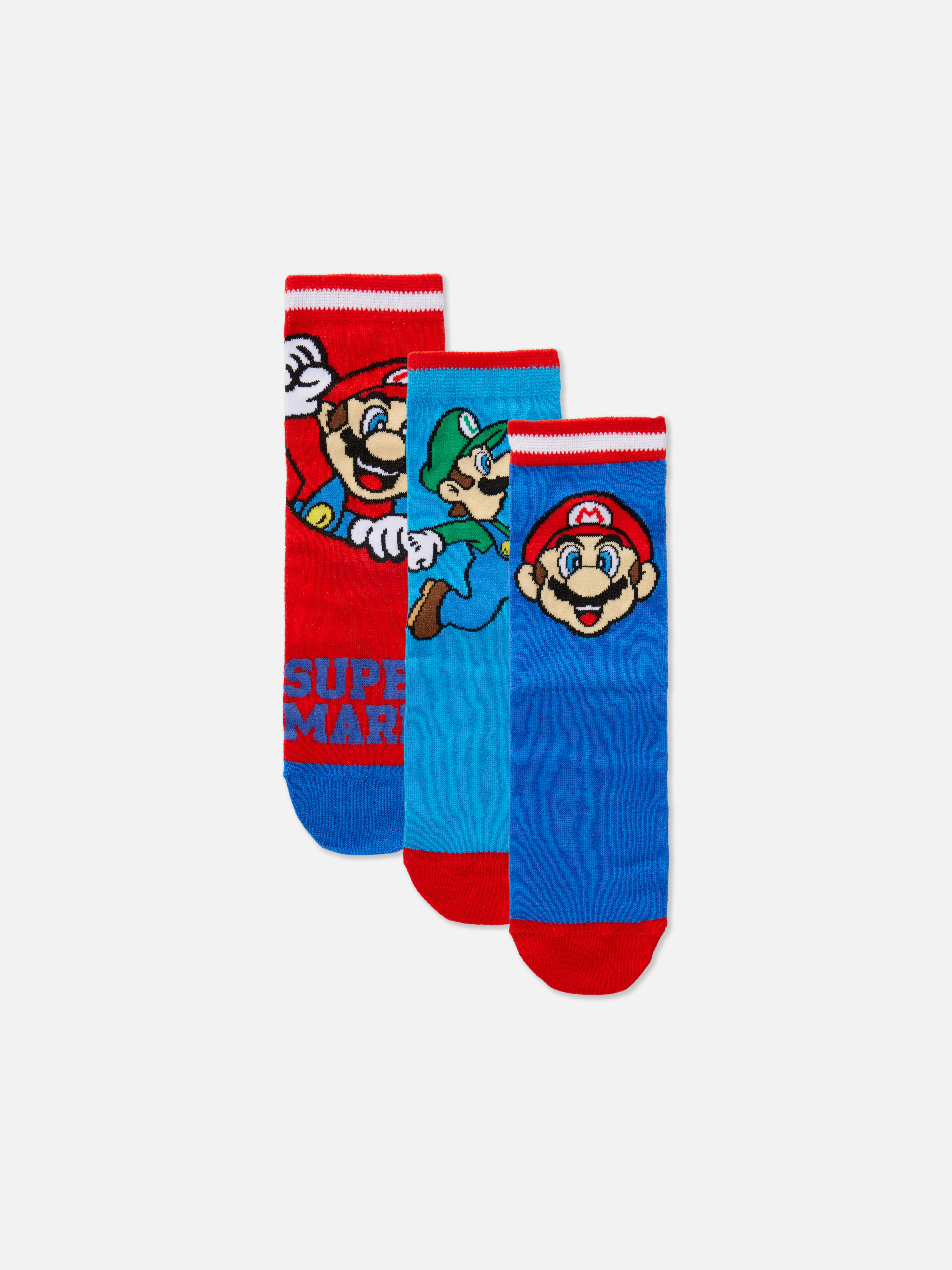 Lot de 3 paires de socquettes Super Mario