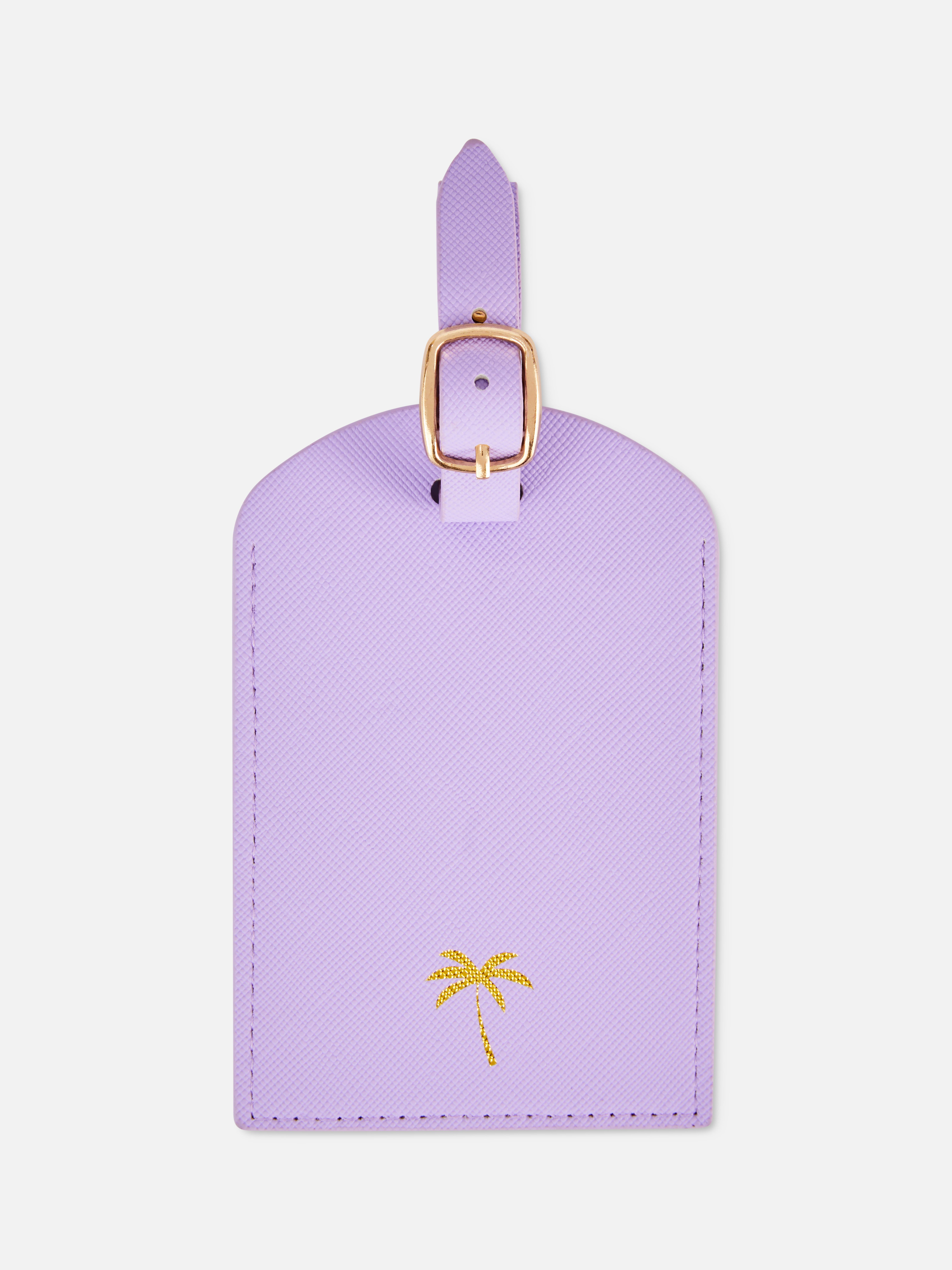 Lilac Textured Luggage Tag Primark
