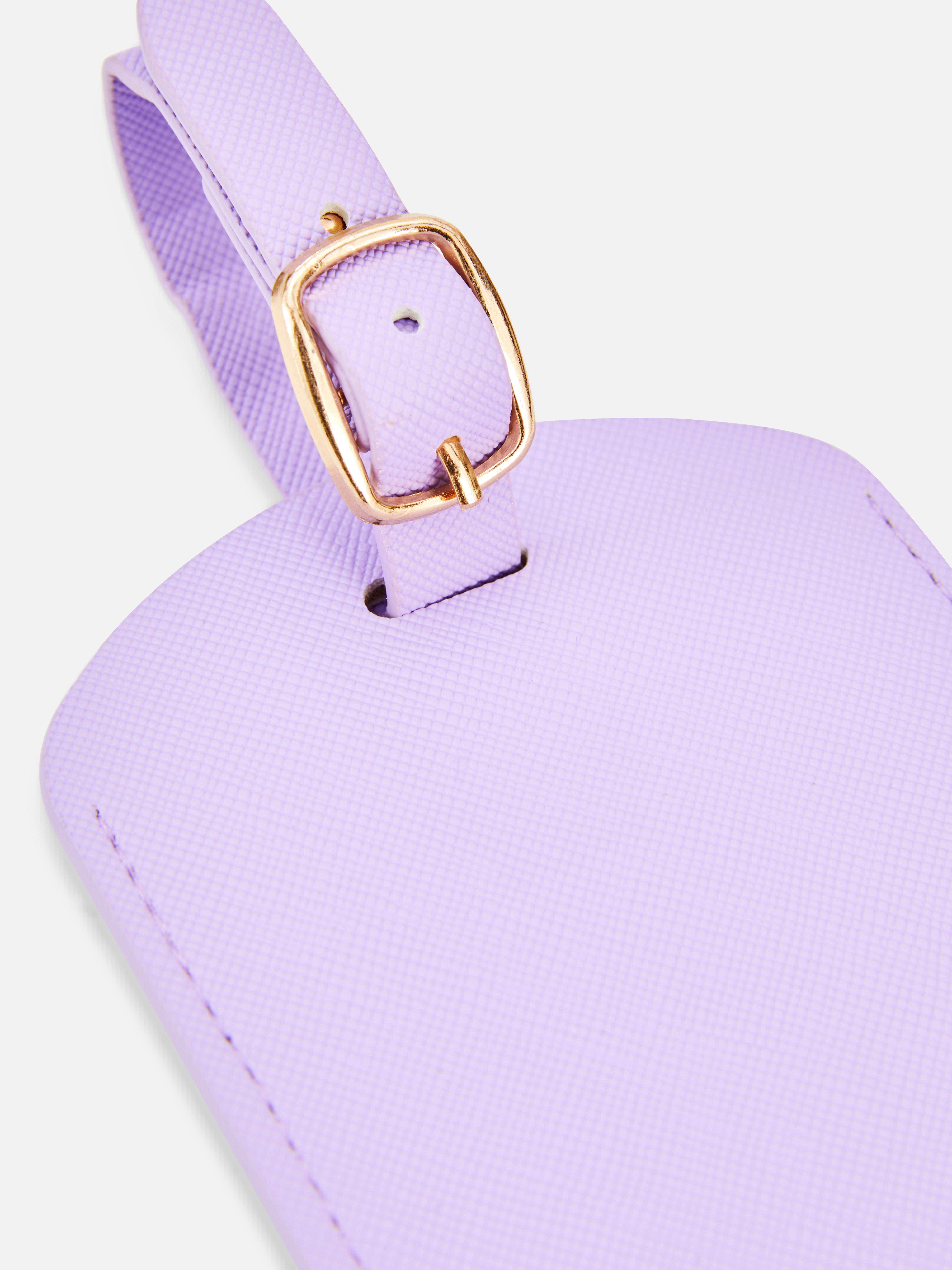 Lilac Textured Luggage Tag Primark