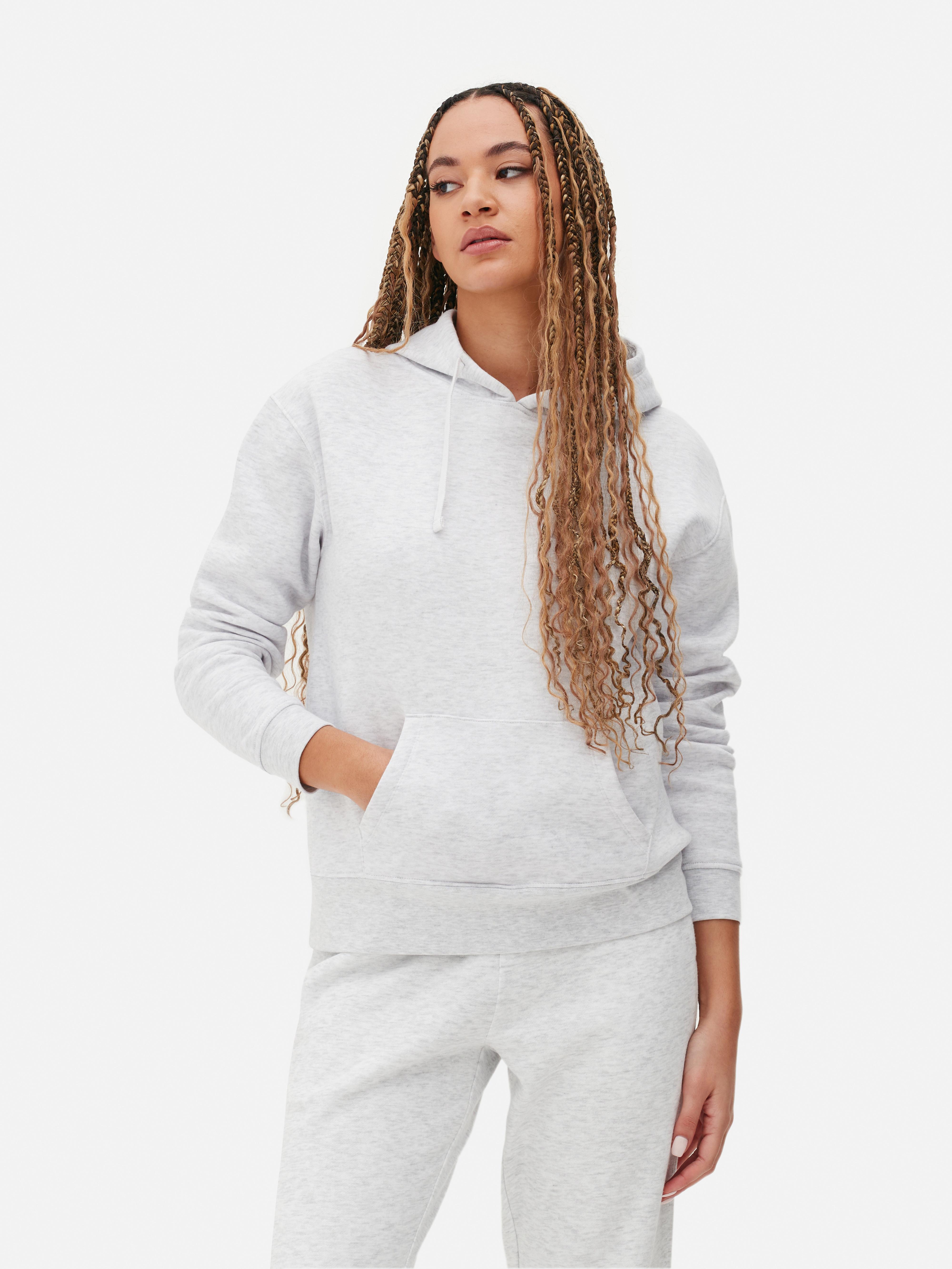 Womens Grey Marl Essential Drawstring Hoodie | Primark