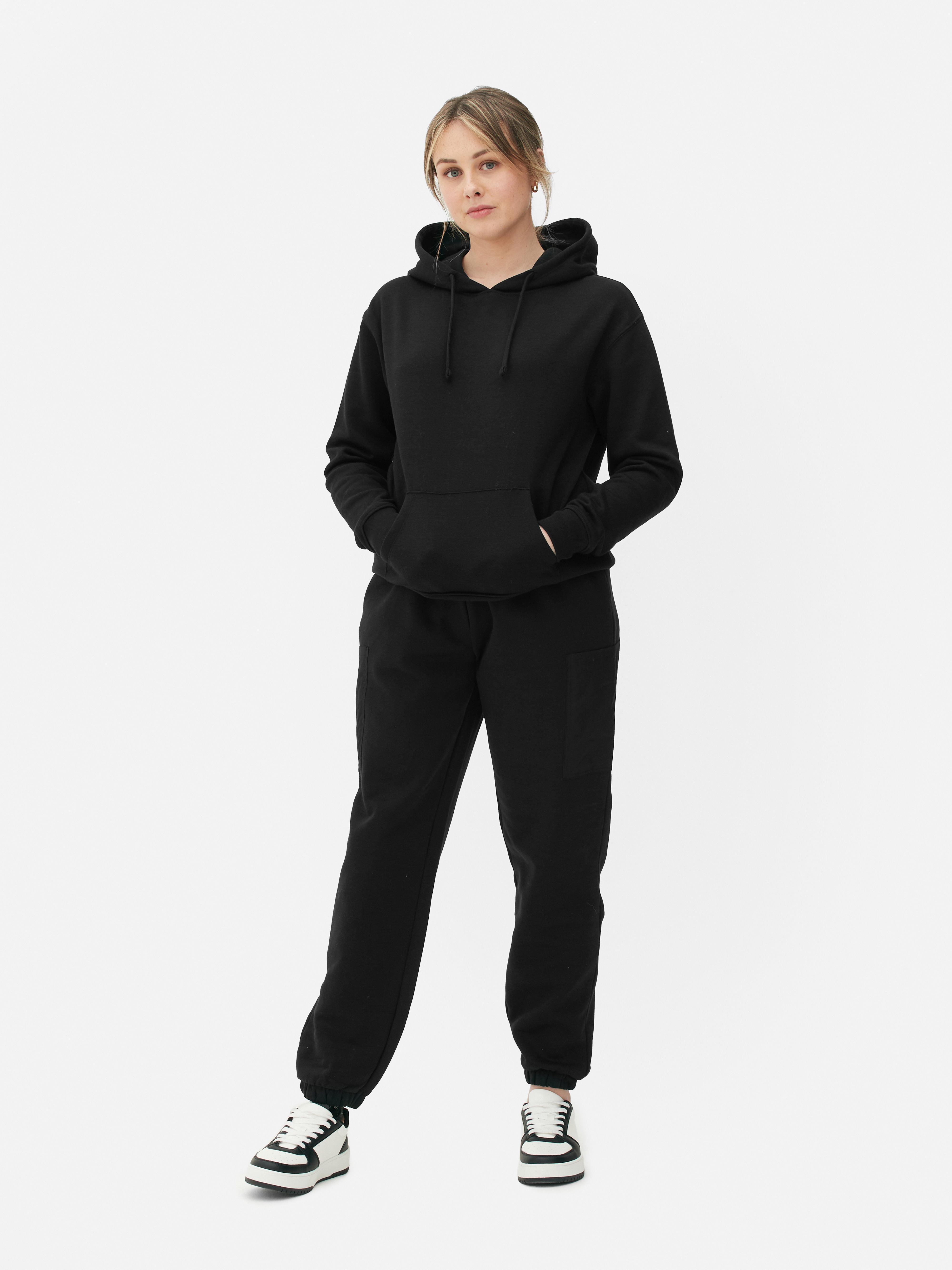 Womens Black Essential Drawstring Hoodie Primark