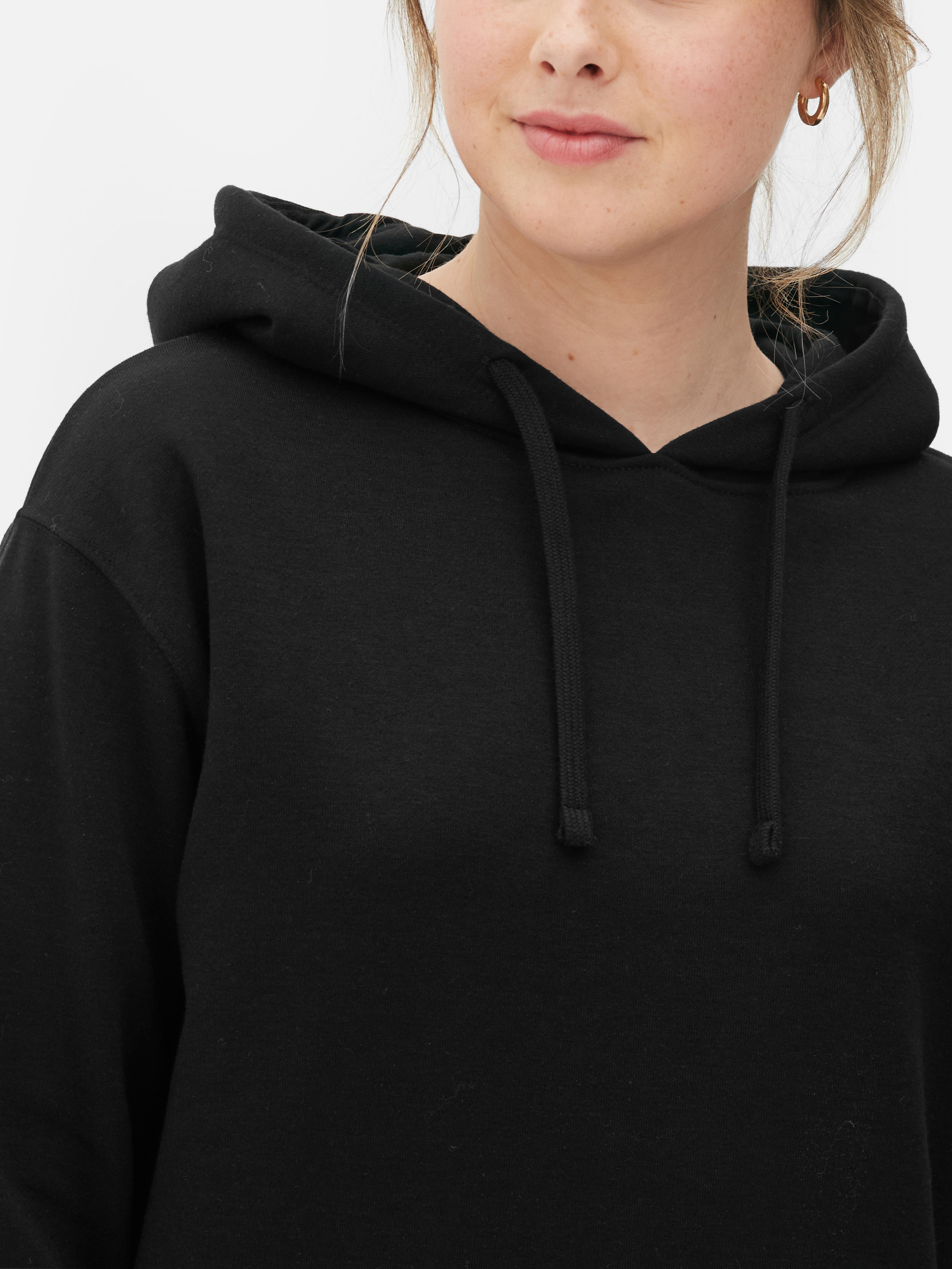 Women s Black Drawstring Hoodie Primark