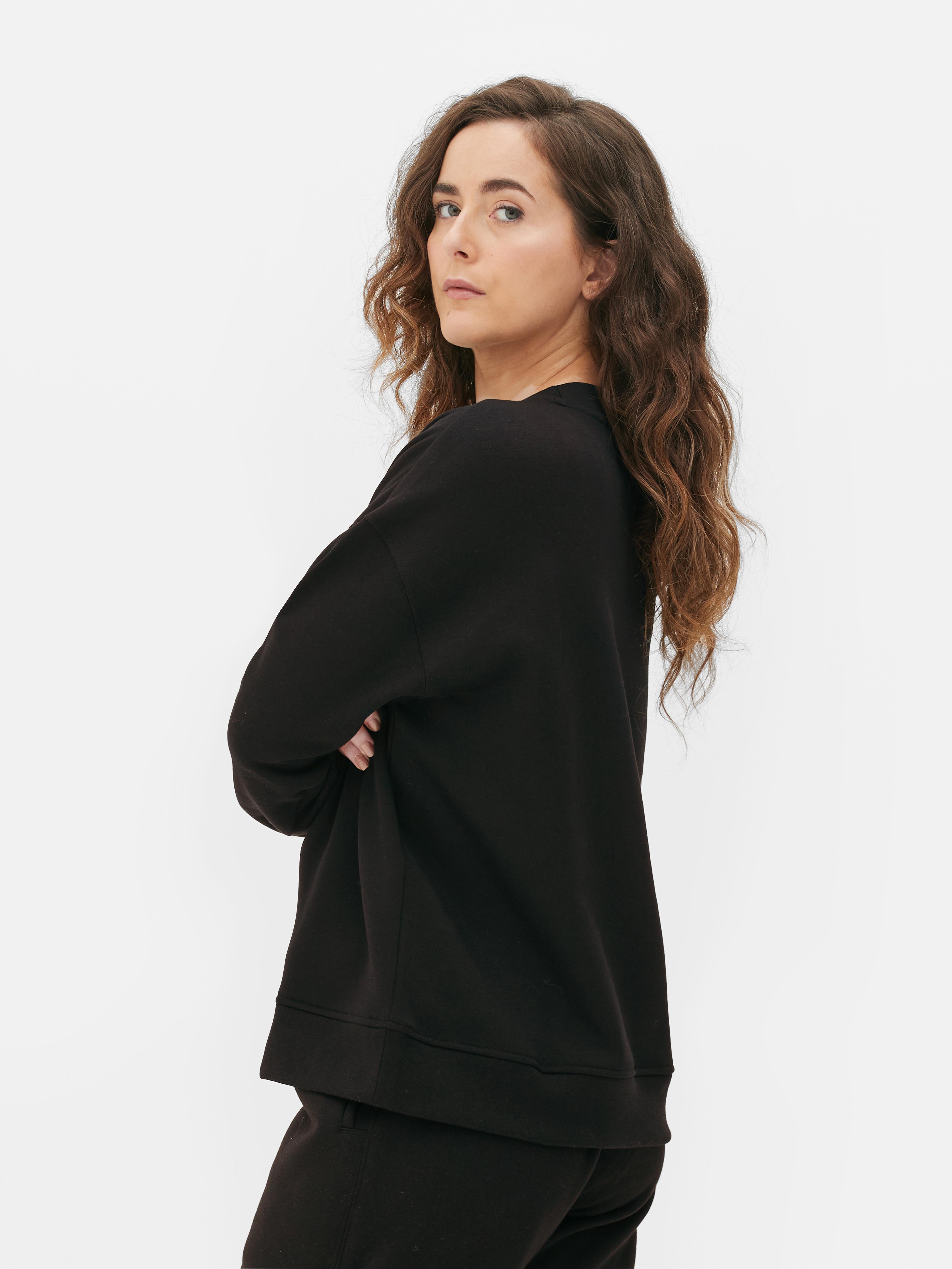 Women's Black Relaxed Fit Sweatshirt | Primark