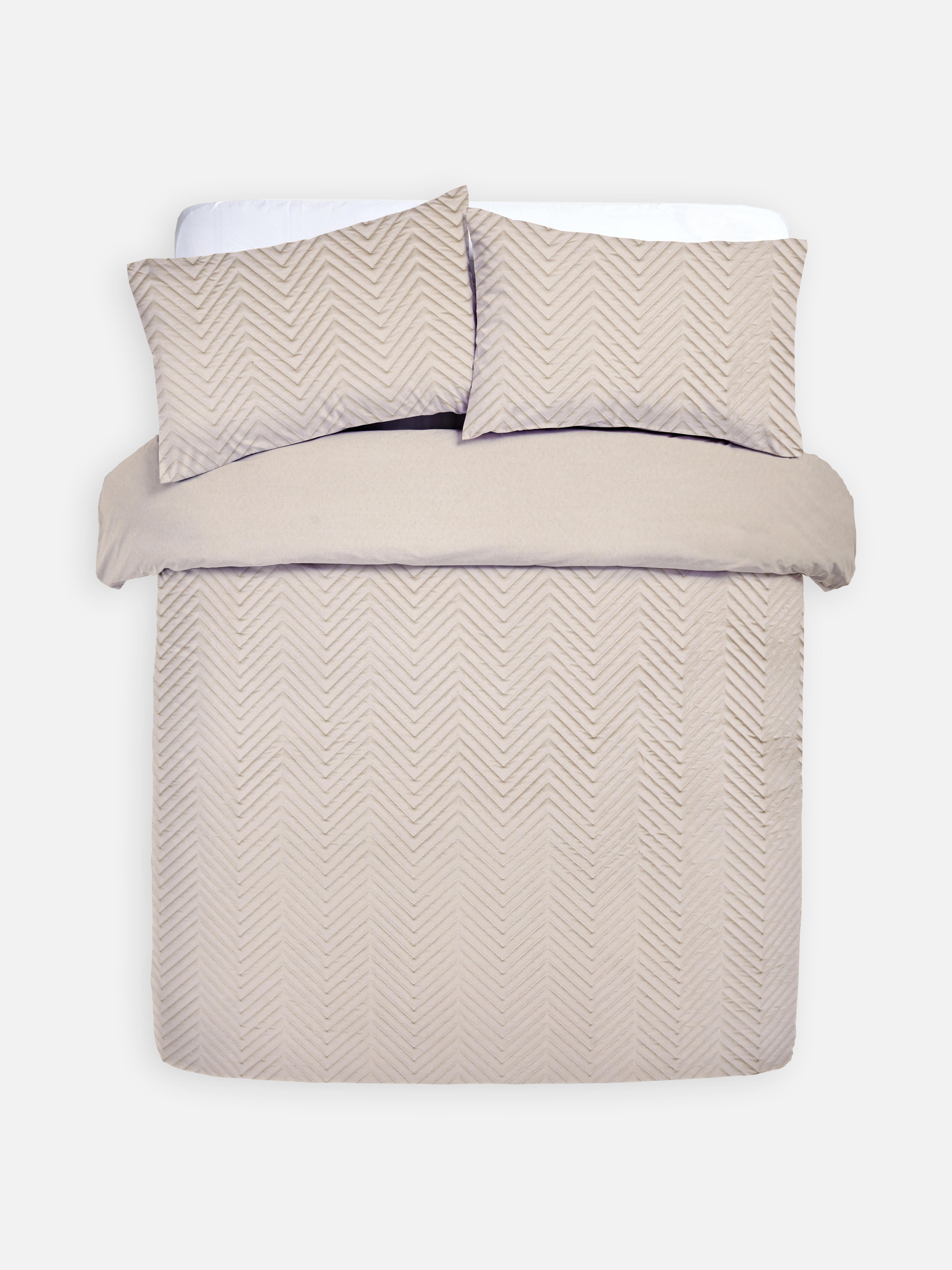 Taupe Pinsonic Chevron King Duvet Cover Set Penneys