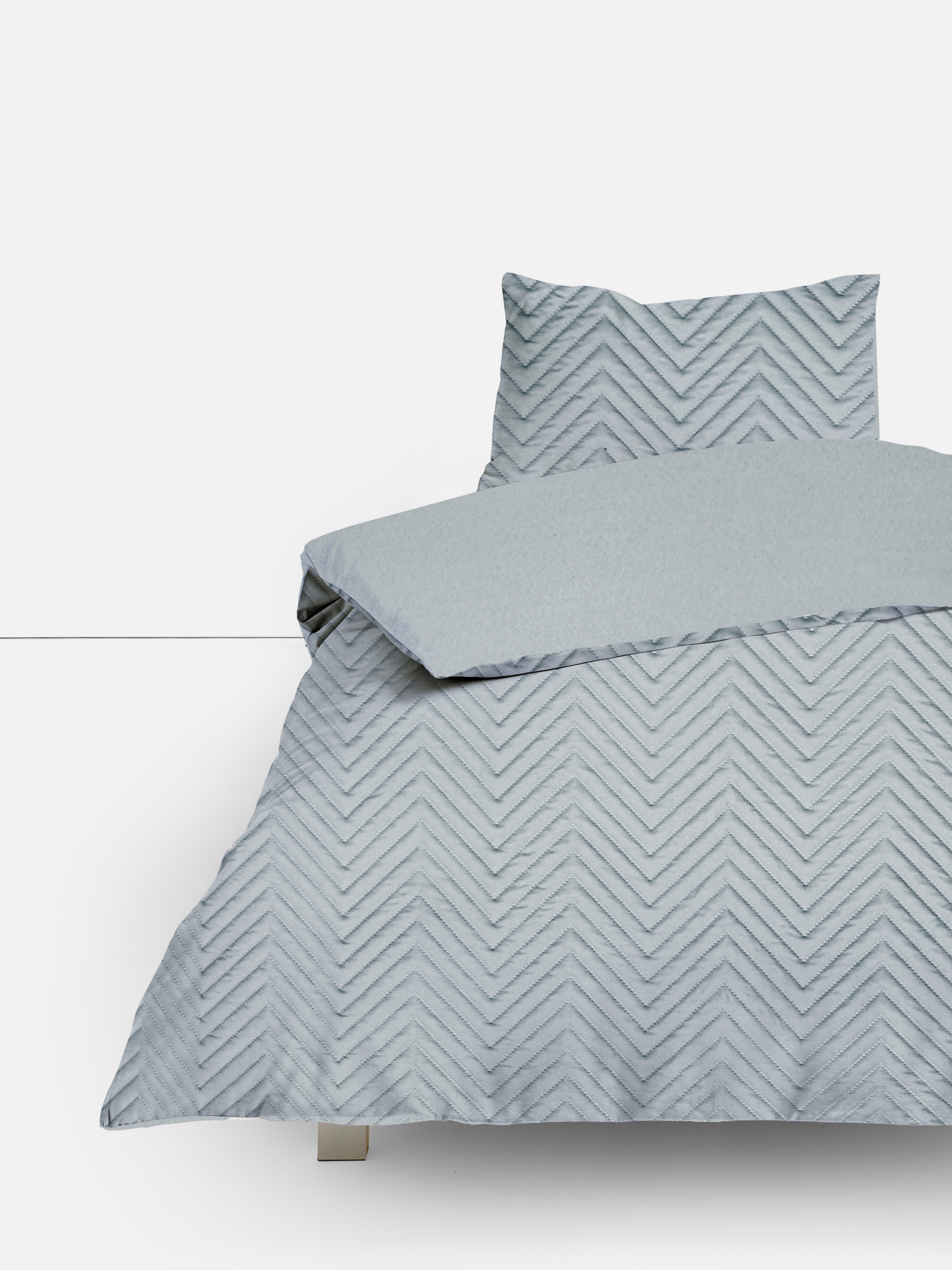 Parure de lit simple texturée réversible