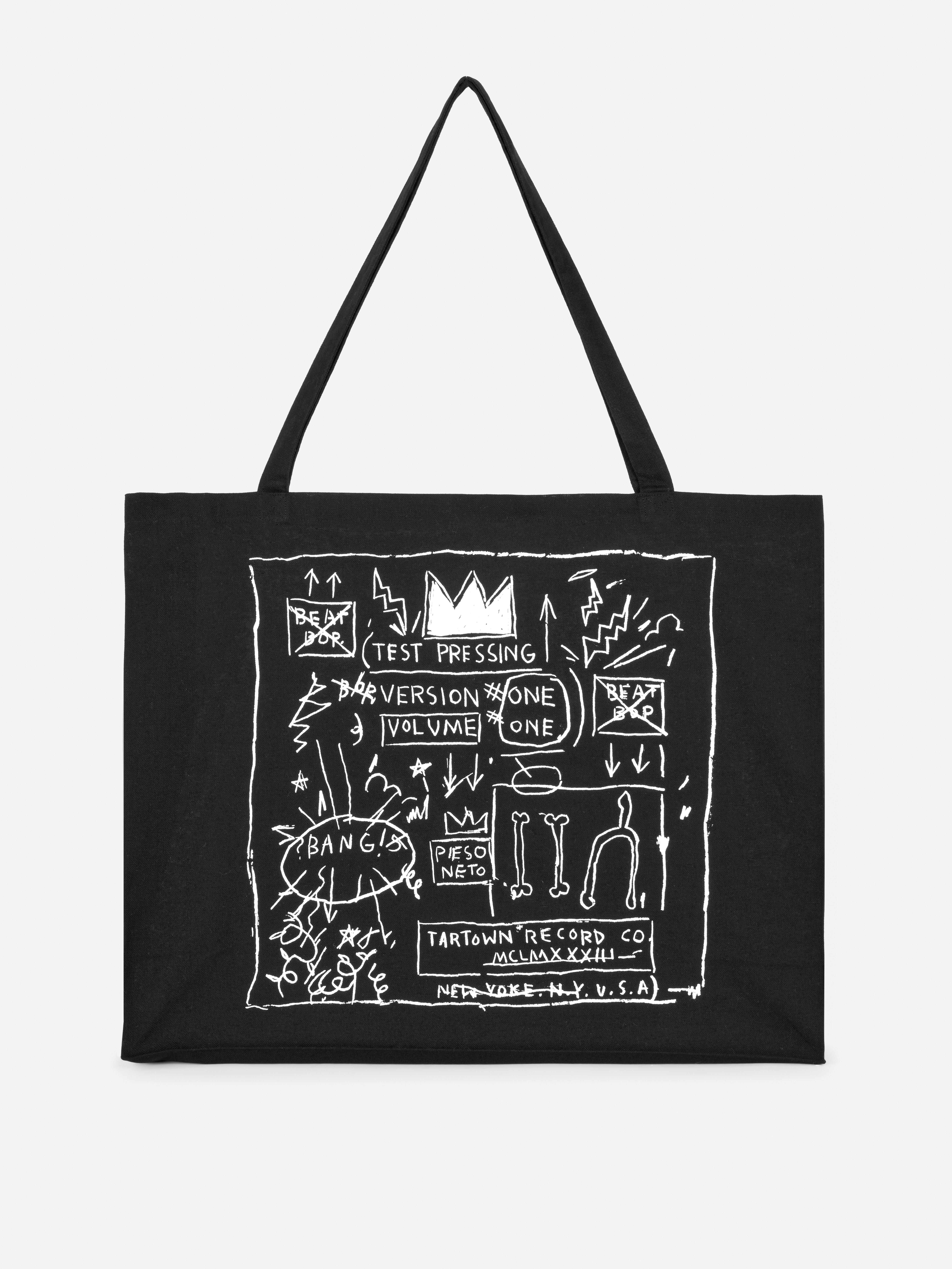 „Basquiat“ XL-Tragetasche aus Canvas
