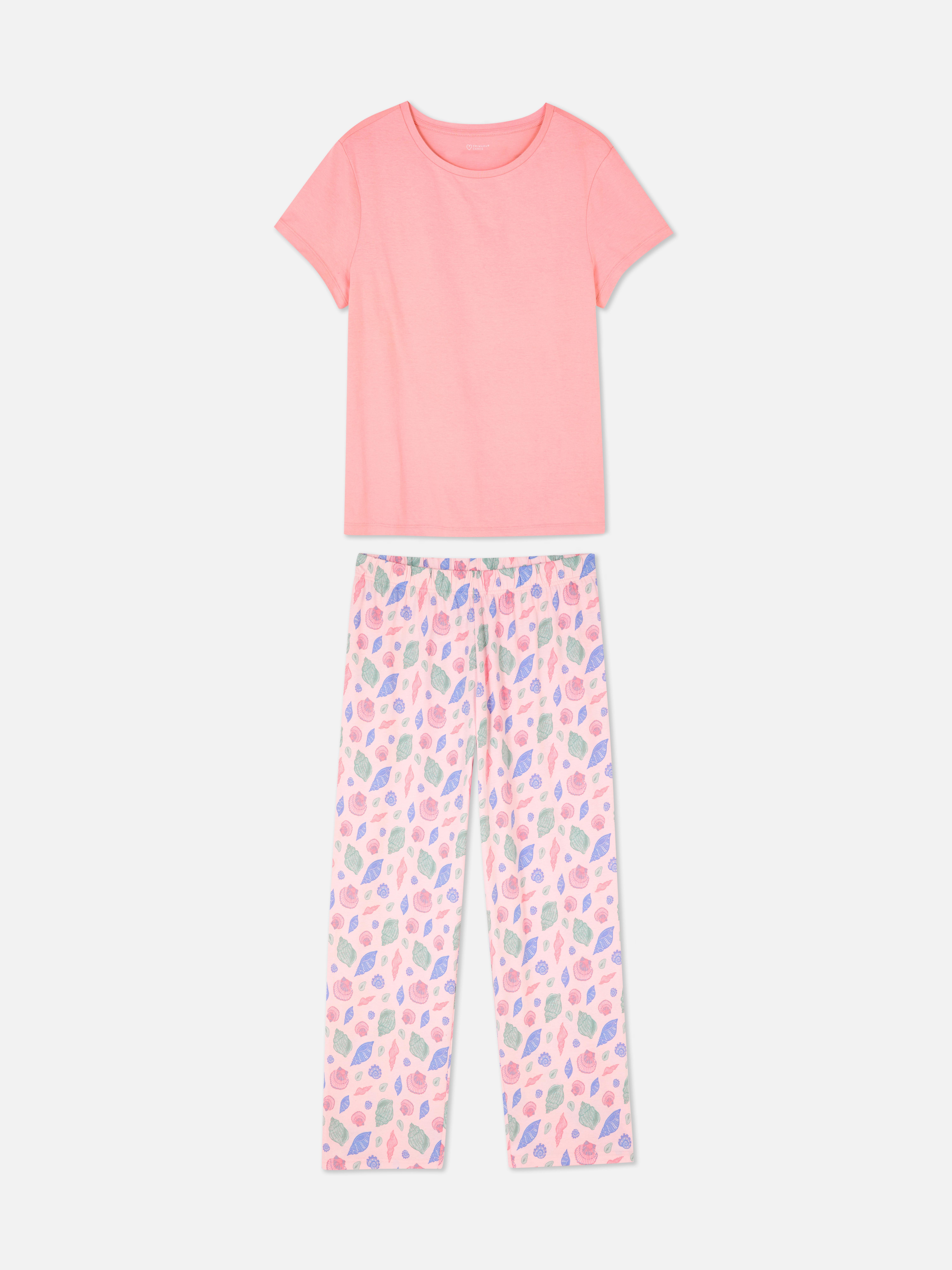 Pijama de manga corta estampado