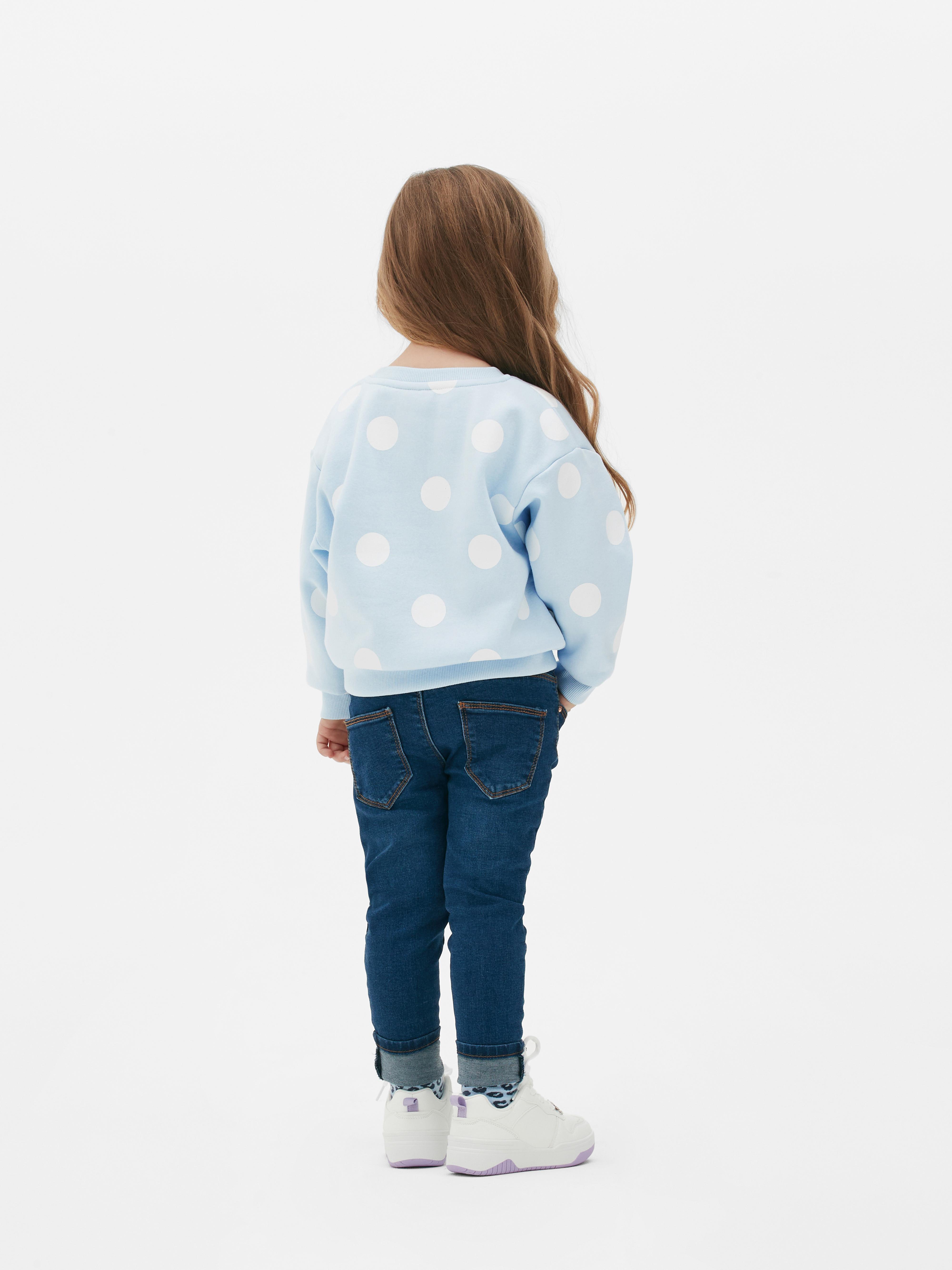 Girls Blue Peanuts Snoopy Polka Dot Sweatshirt Primark