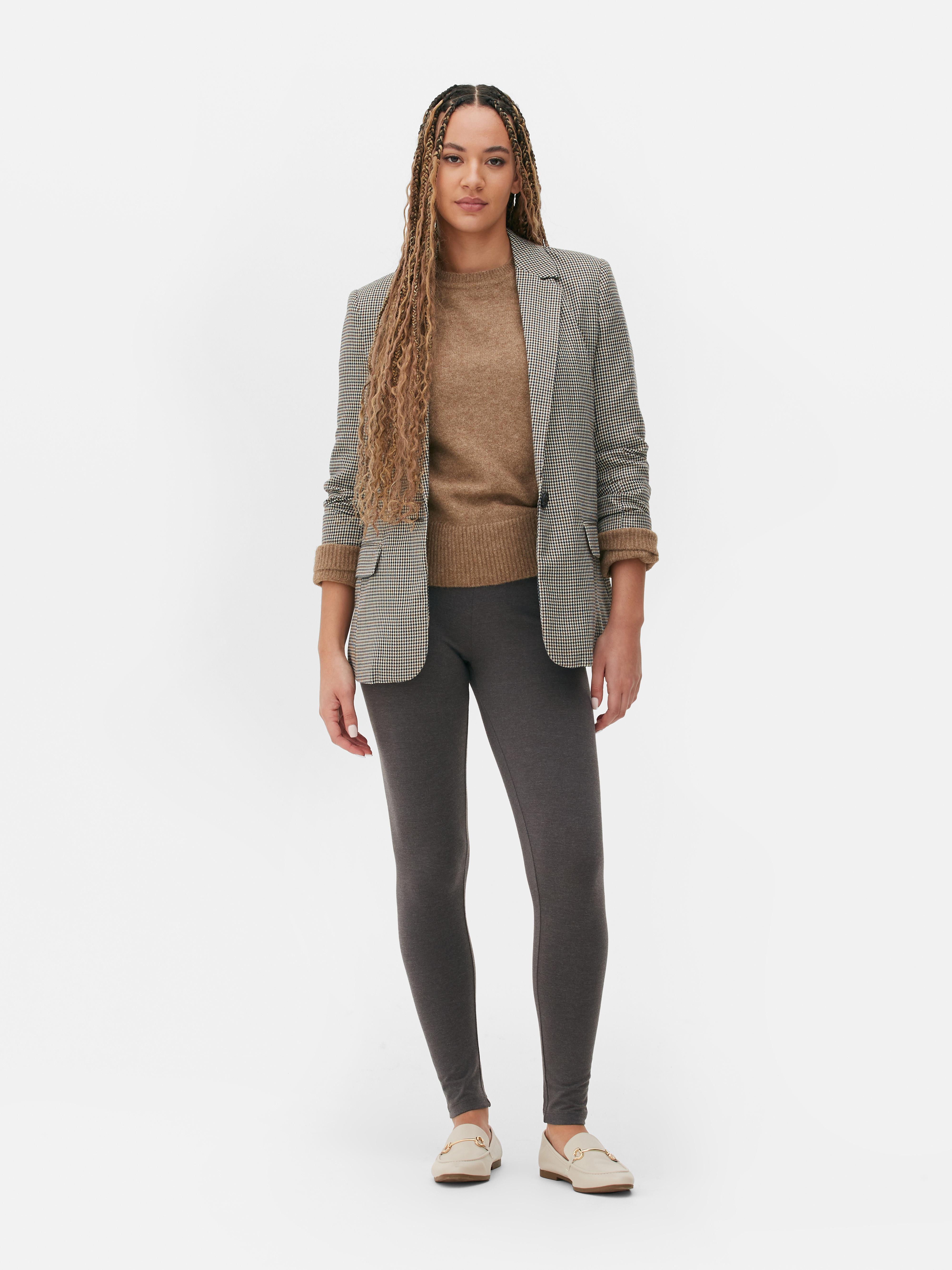 High-Rise Ribbed Plush Lined Leggings